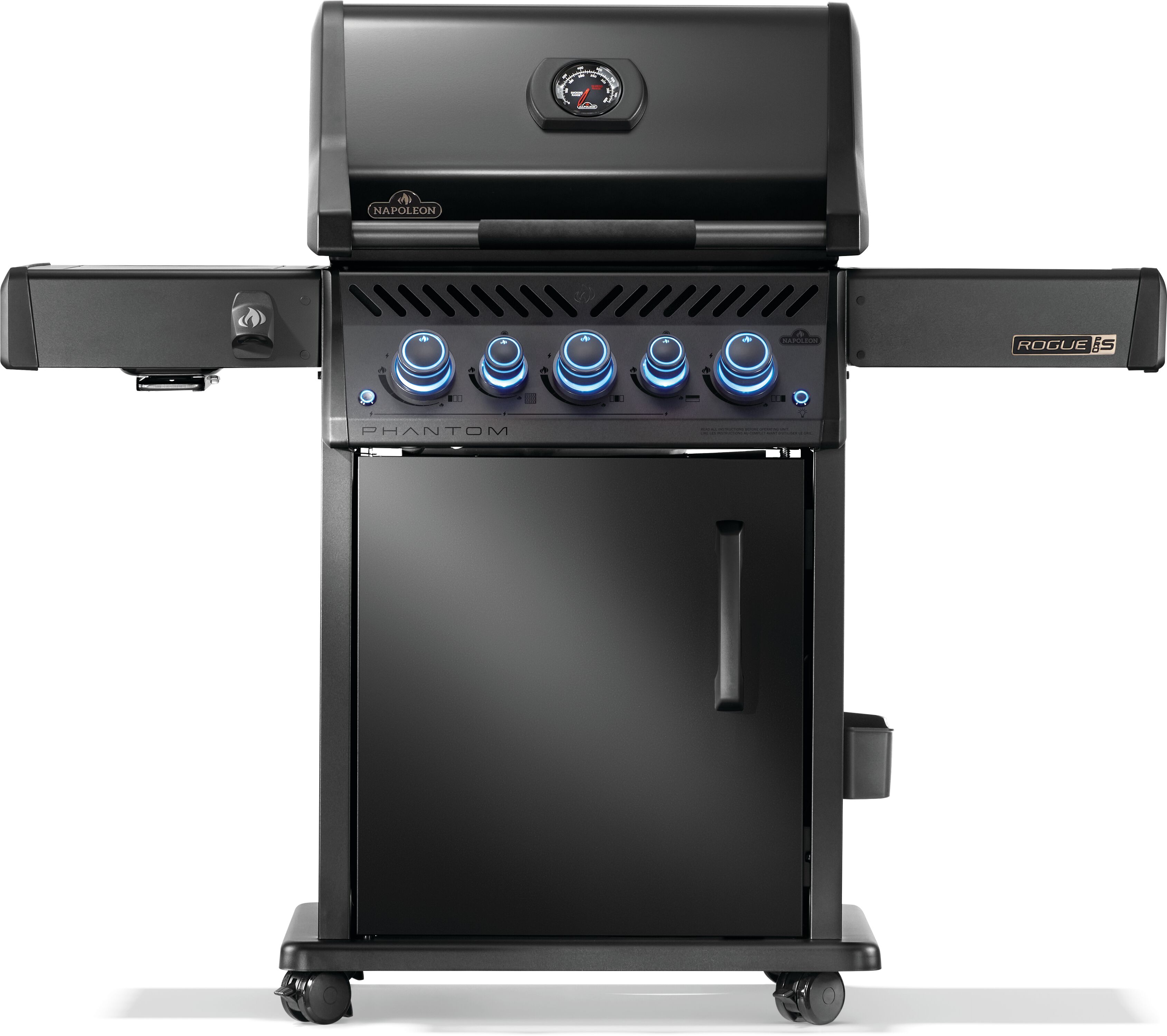 Napoleon Phantom Rogue® PRO-S 425 Natural Gas Grill with Infrared Side and Rear Burners, Matte Black