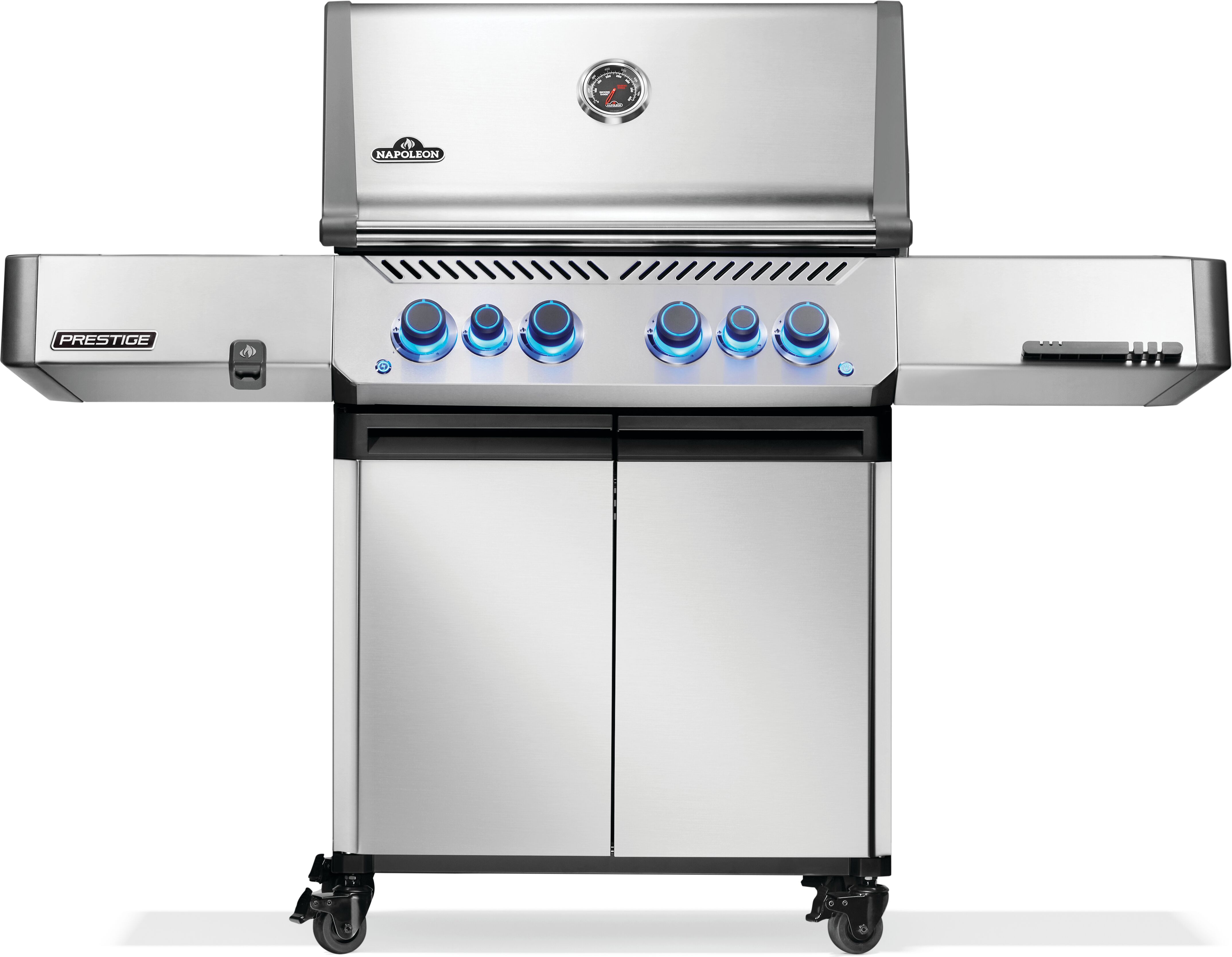 Napoleon Prestige® 500 Propane Gas Grill with Infrared Side and Rear Burner, Stainless Steel