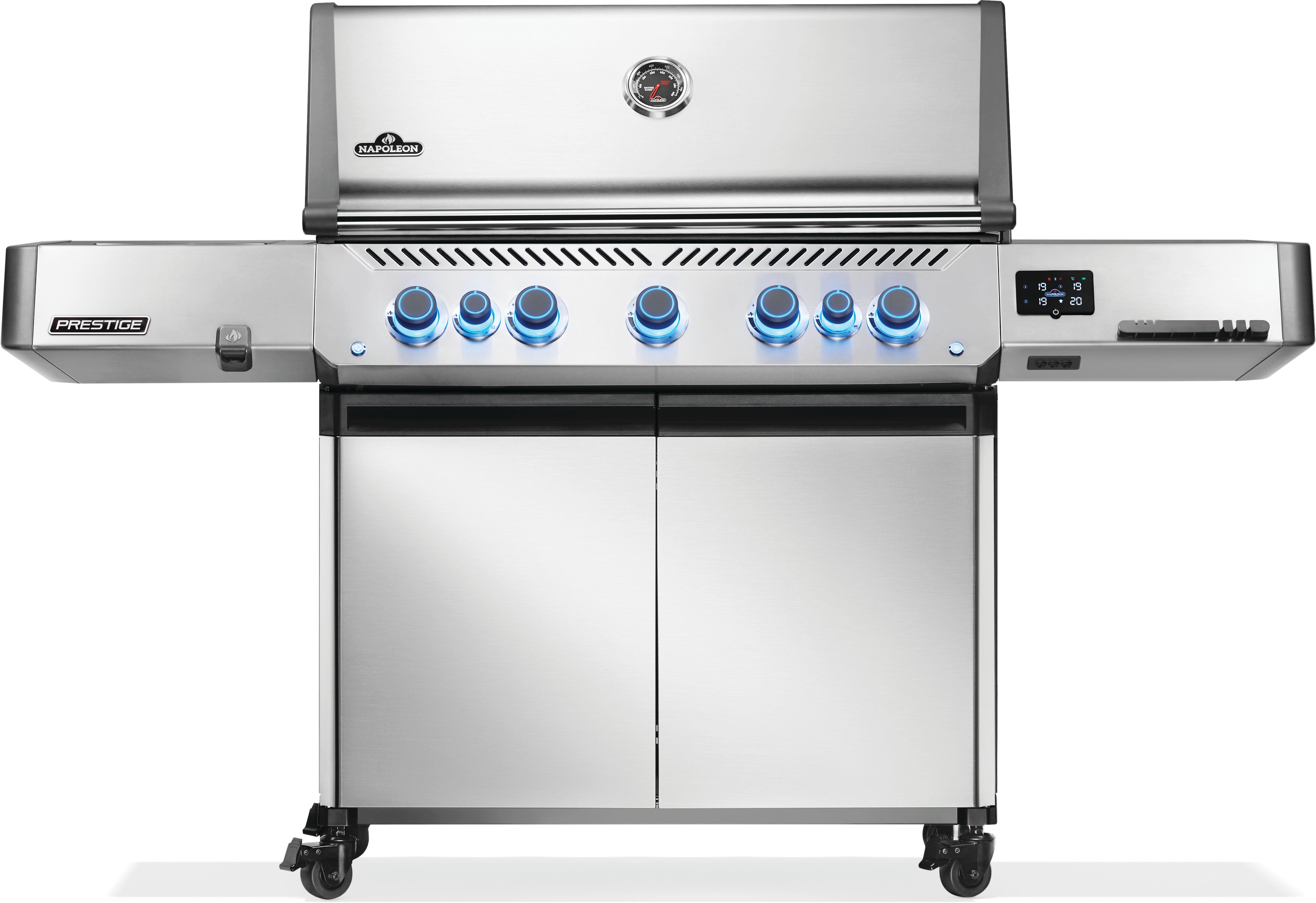 Napoleon Prestige® 665 Connected, Natural Gas Grill with Infrared Side and Rear Burner, Stainless Steel