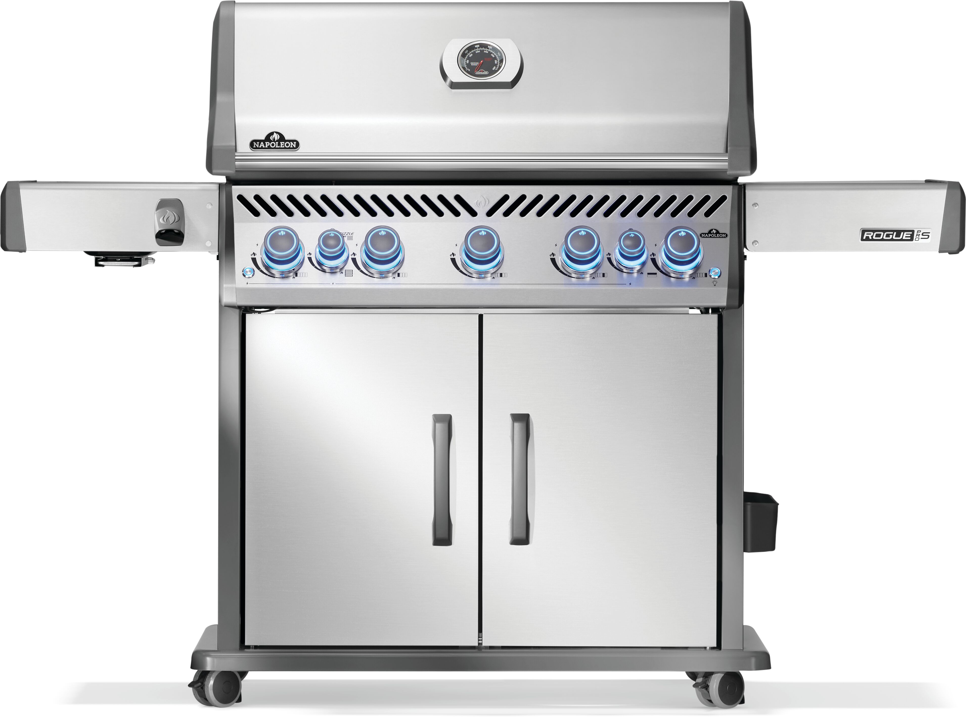 Napoleon Rogue® PRO-S 625 Propane Gas Grill with Infrared Side and Rear Burners, Stainless Steel