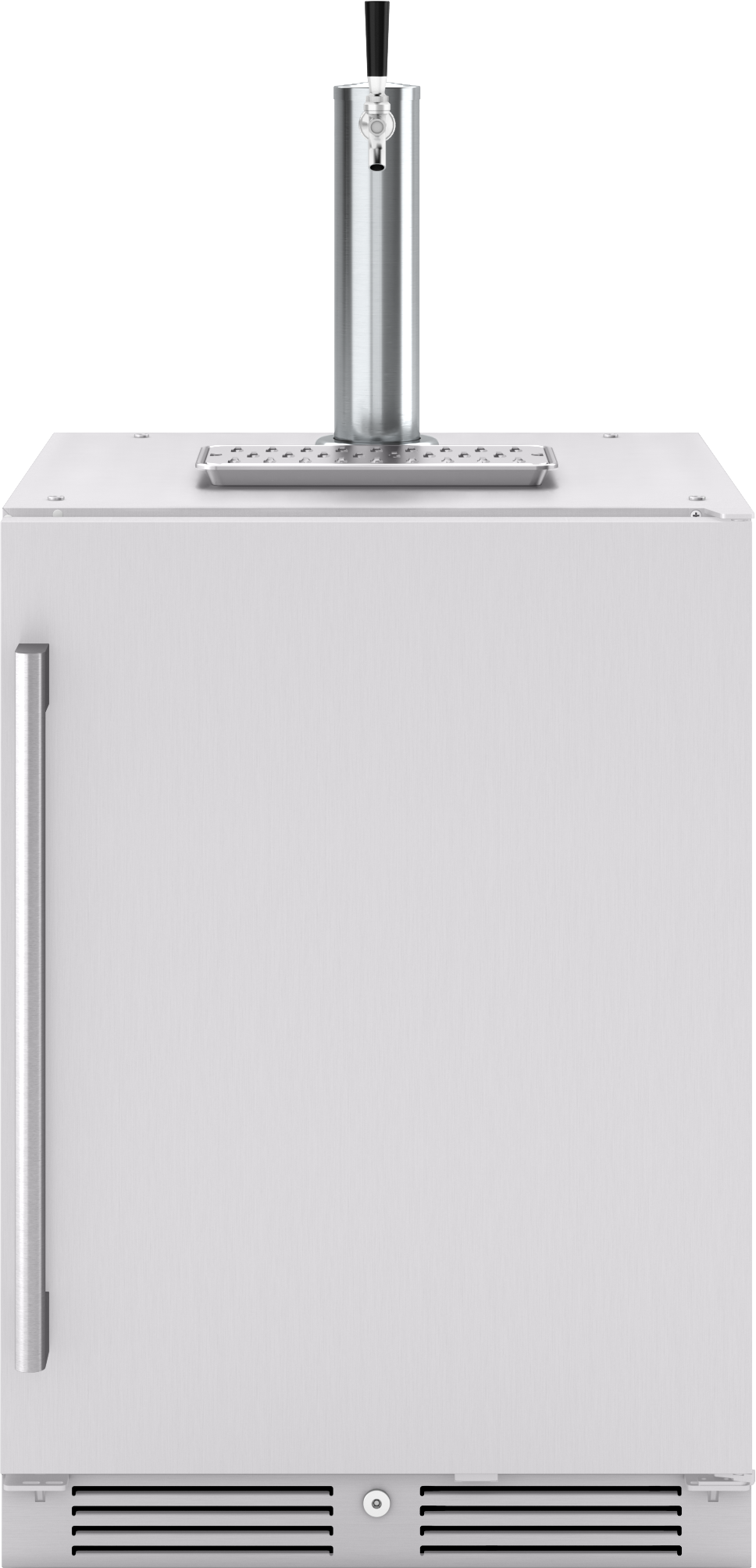 Zephyr Presrv Outdoor Kegerator & Beverage Cooler, 24in Under Cabinet, SS+Glass, Reverse Door, 1 Zone