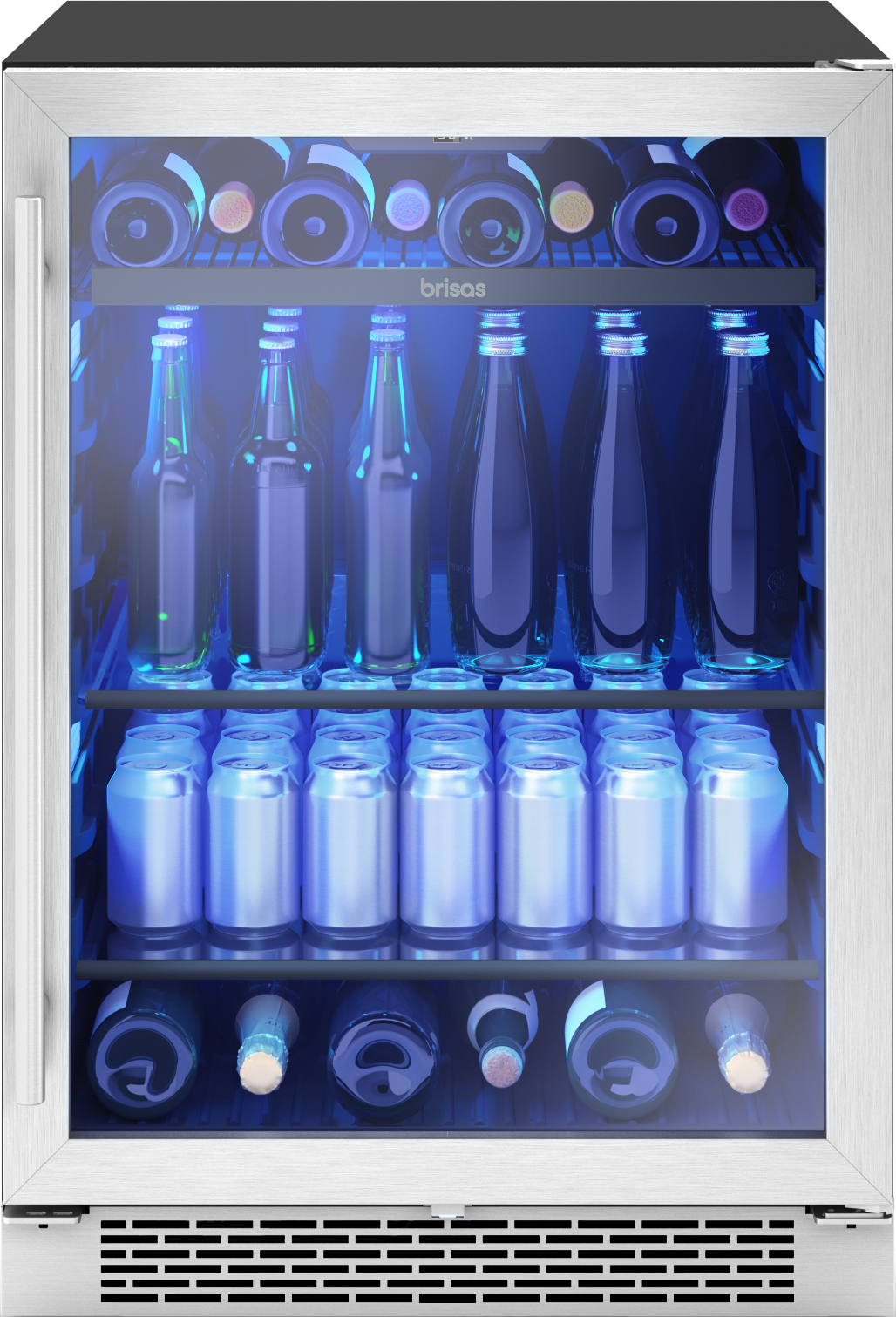 Zephyr Brisas 24 in. 8-Bottle and 112-Can Single Zone Beverage Cooler