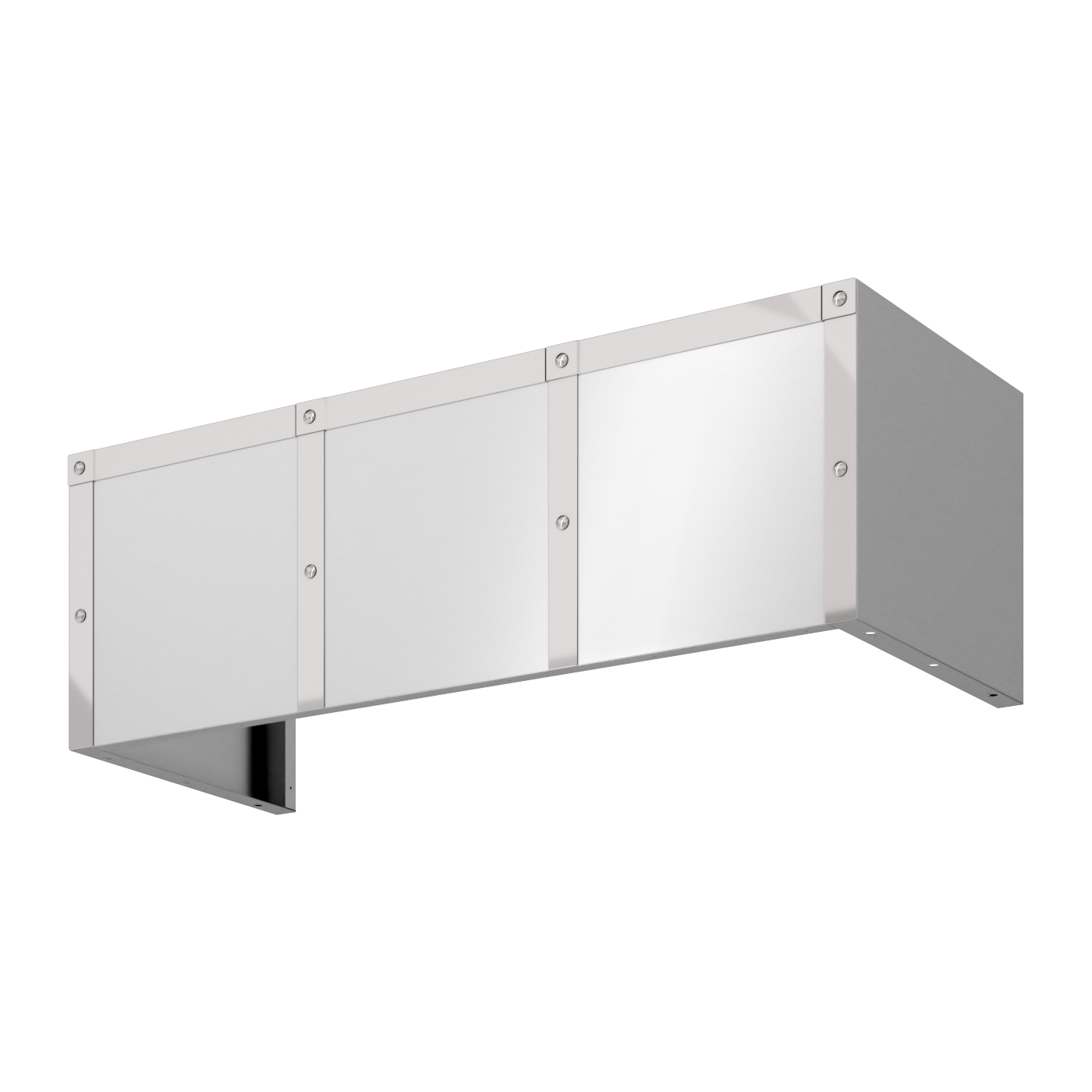 Zephyr Duct Cover, 48in x 12in, SS, w/SS Banding