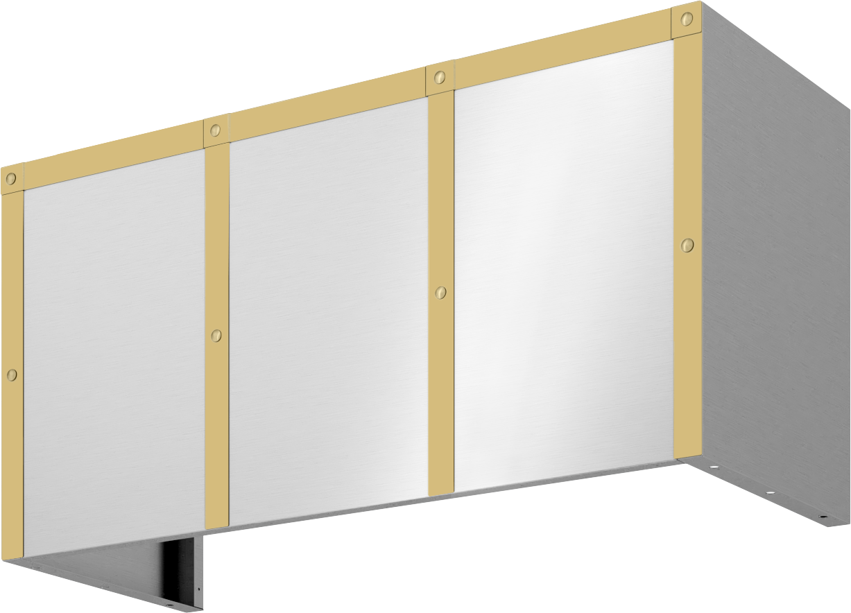 Zephyr Duct Cover Banding Kit, 48in x 18in, Satin Gold