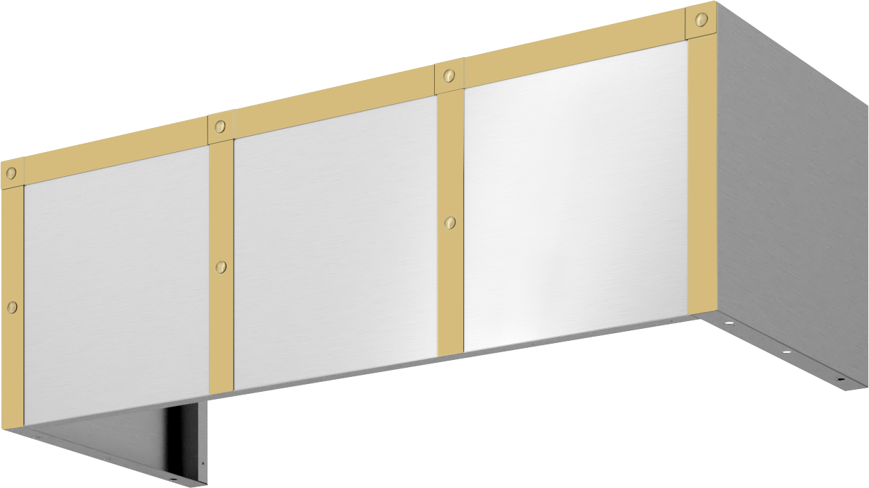Zephyr Duct Cover Banding Kit, 48in x 12in, Satin Gold