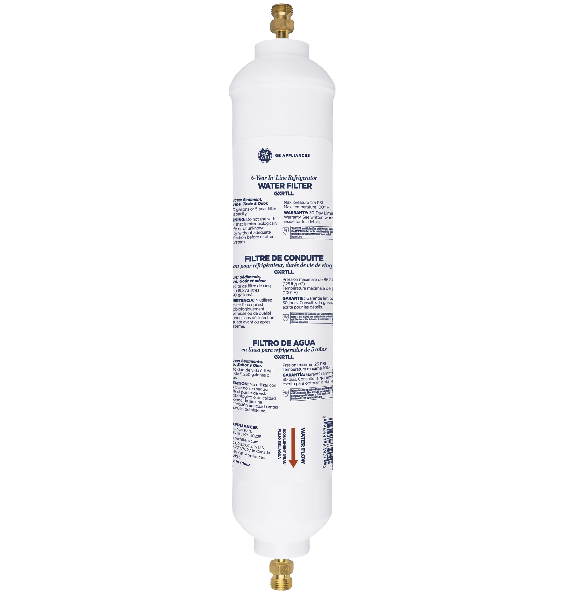 GE 5-YEAR IN-LINE WATER FILTRATION SYSTEM  FOR REFRIGERATORS OR ICEMAKERS