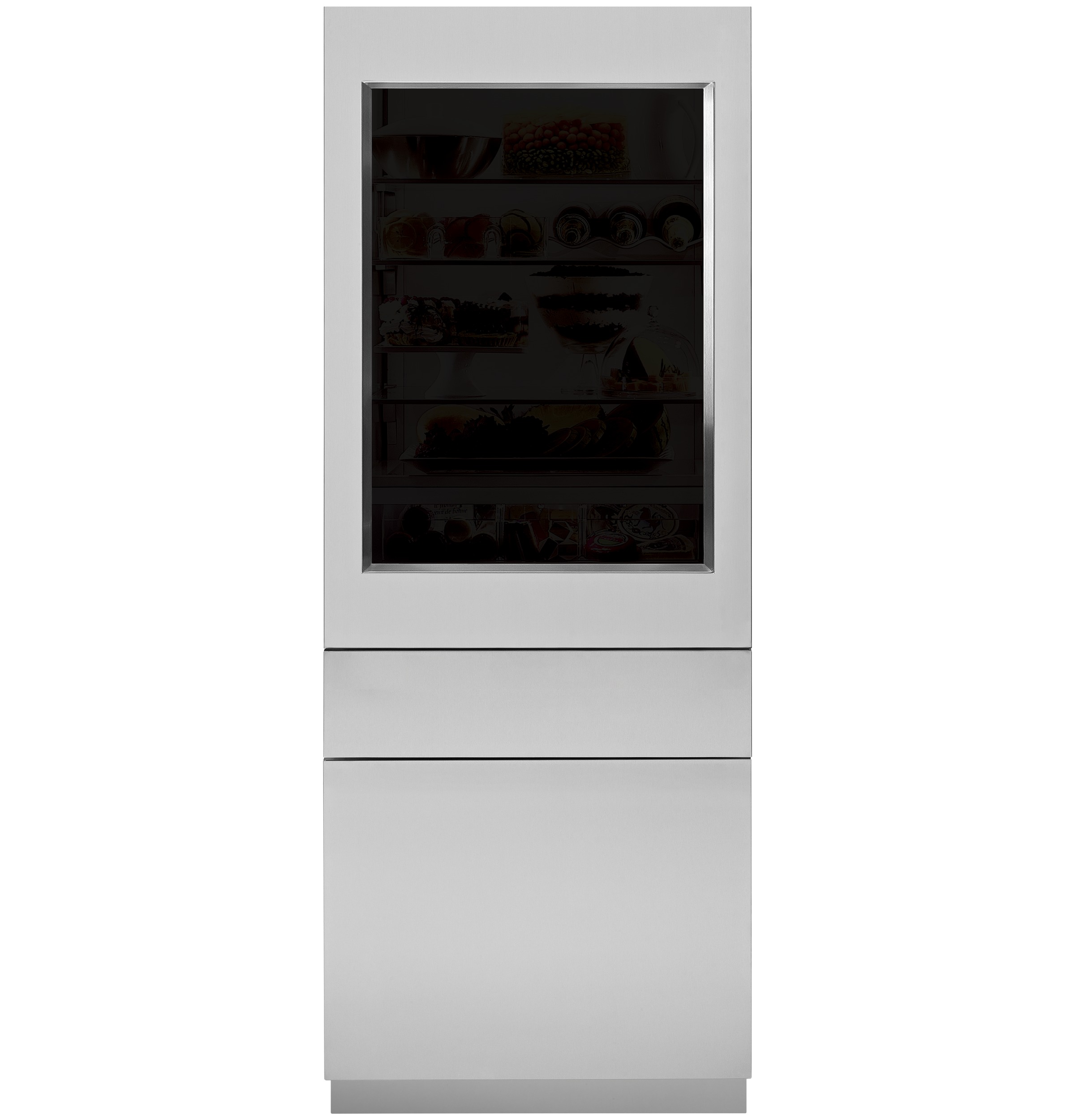 Monogram 30" Integrated Refer SS Glass Door Panel, 84" Opening -3/4" , RH