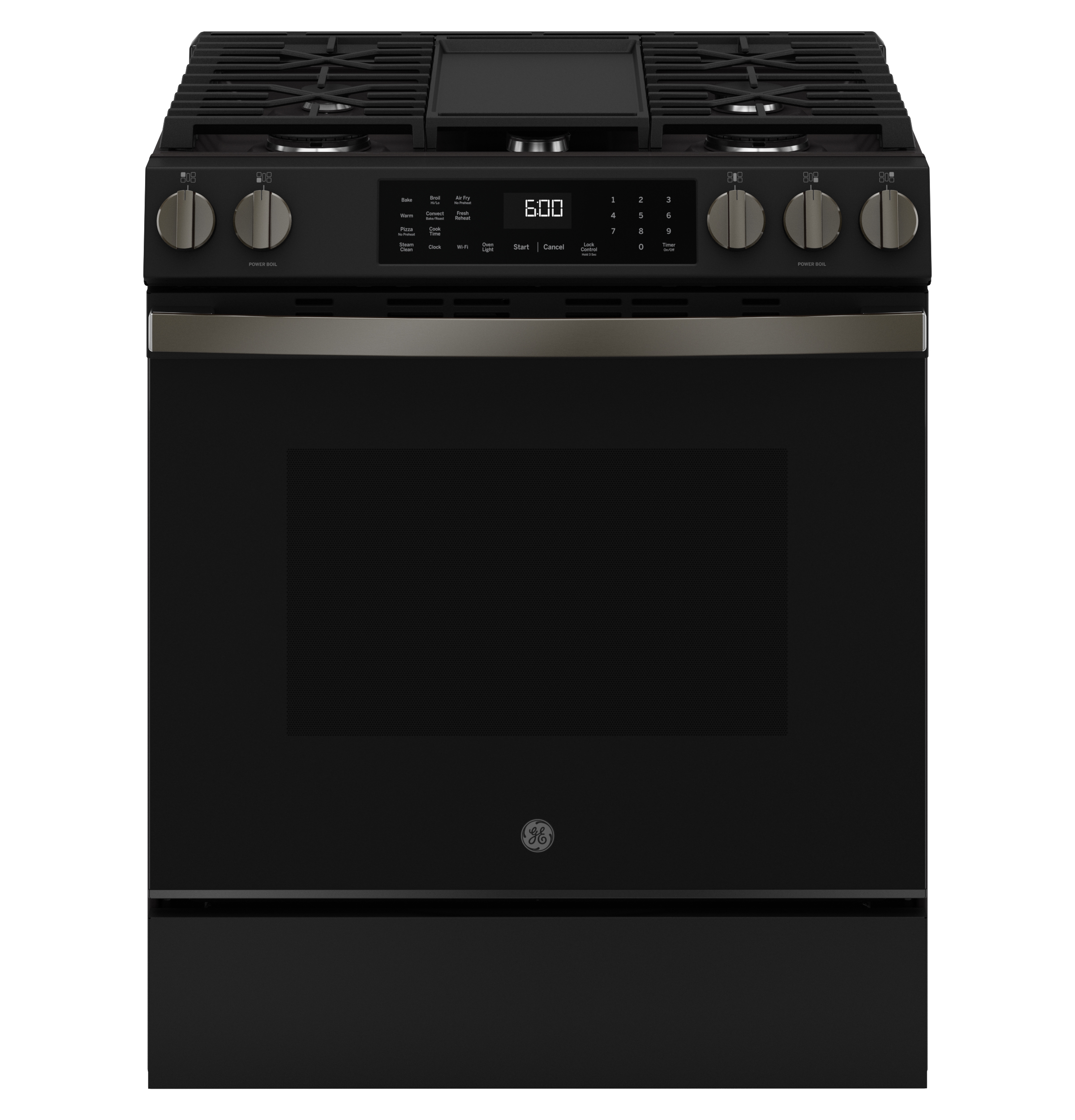 GE GE® 30" Slide-In Front-Control Convection Gas Range with No Preheat Air Fry and EasyWash™ Oven Tray