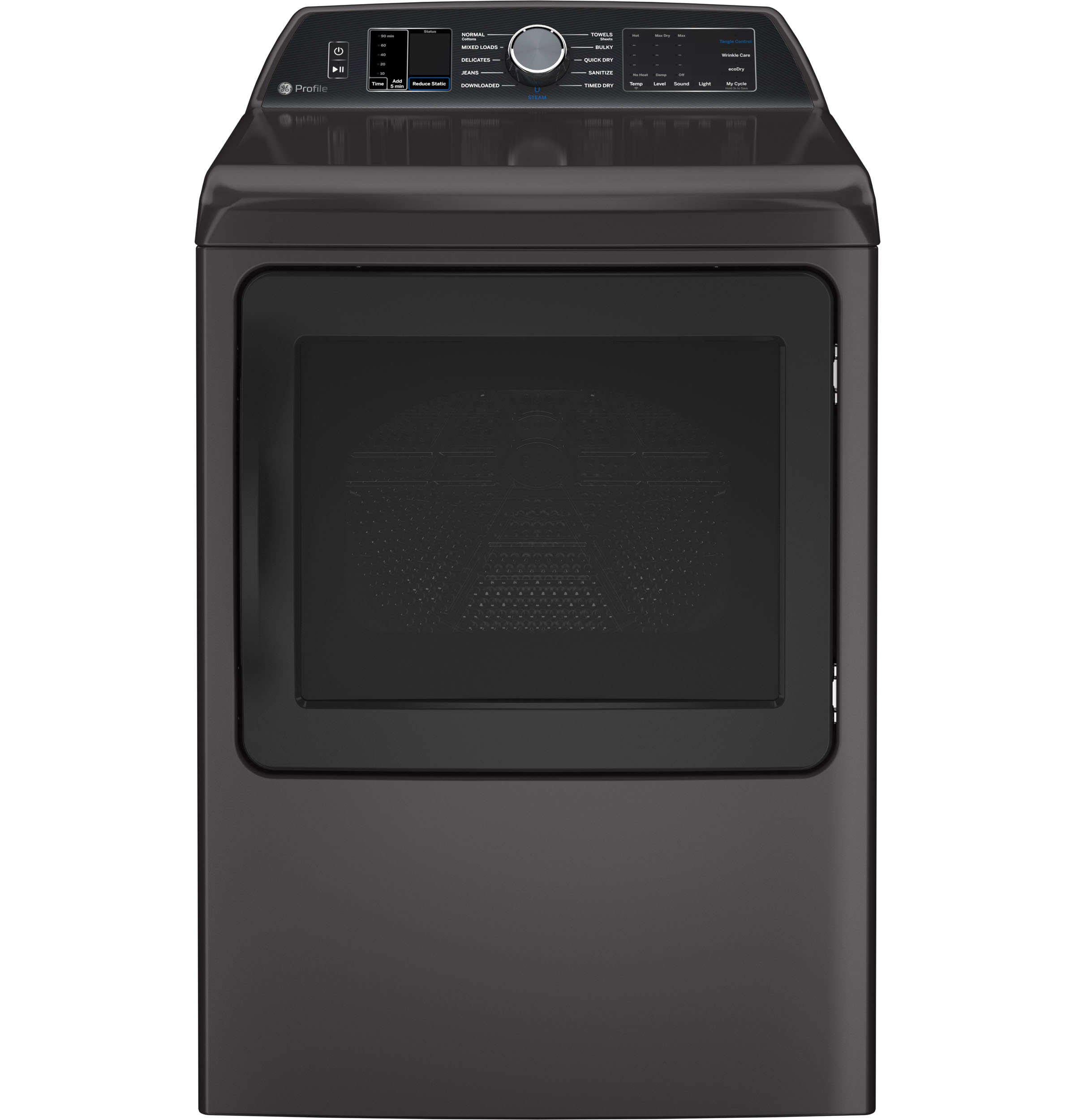 GE Profile GE Profile™ ENERGY STAR® 7.4 cu. ft. Capacity Smart aluminized alloy drum Electric Dryer with Sanitize Cycle and Sensor Dry