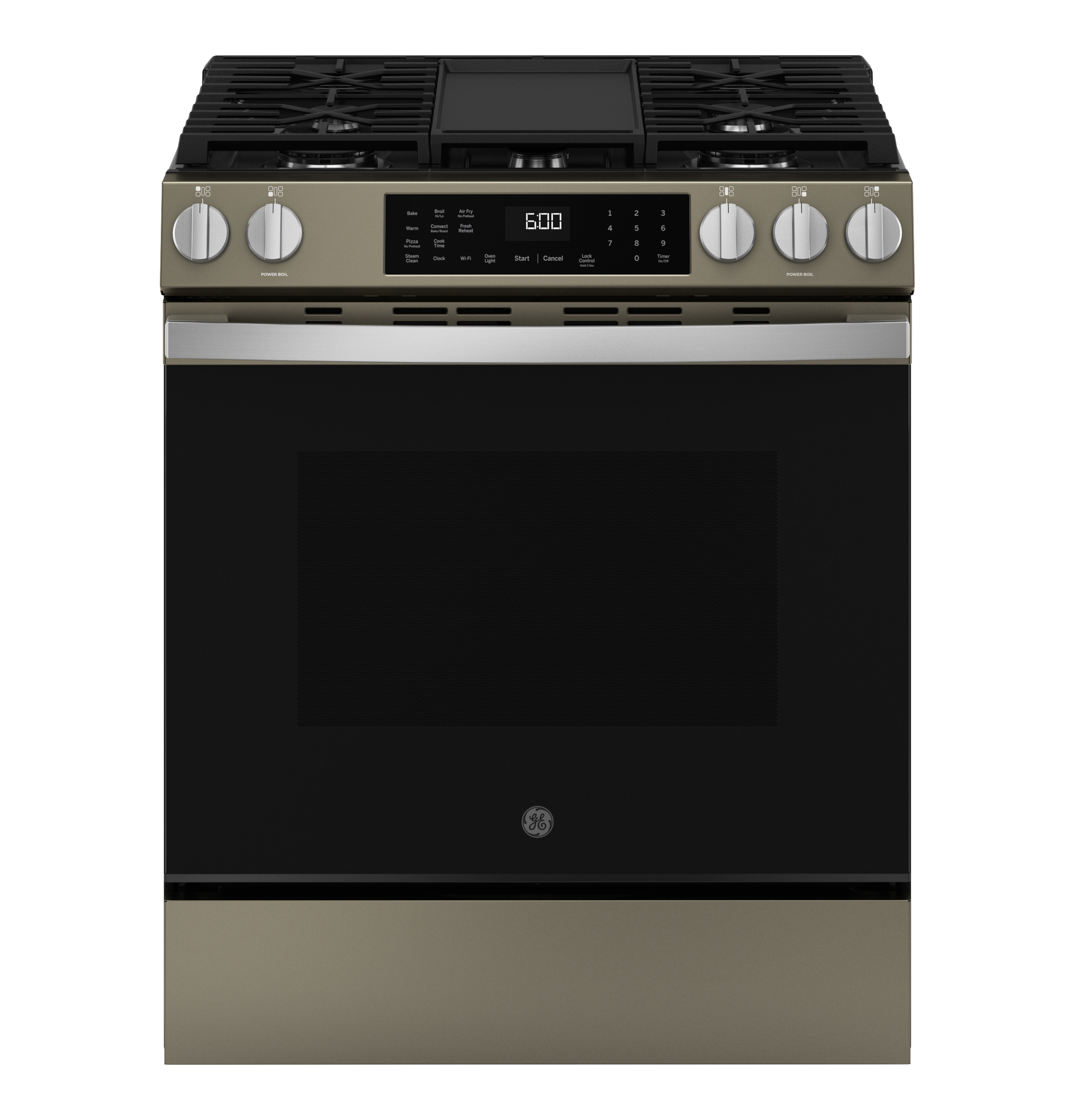GE GE® 30" Slide-In Front-Control Convection Gas Range with No Preheat Air Fry and EasyWash™ Oven Tray