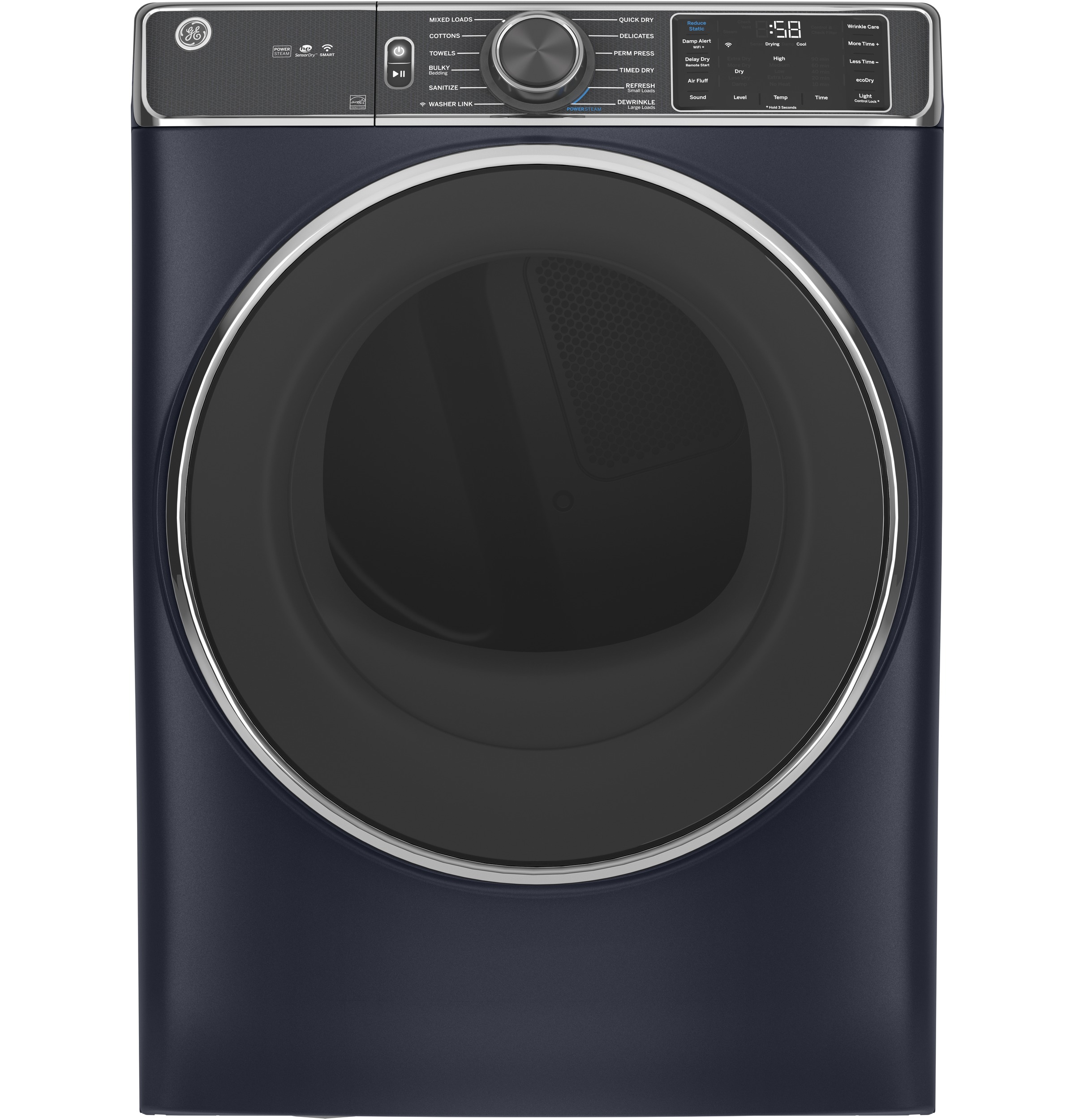 GE GE® ENERGY STAR® 7.8 cu. ft. Capacity Smart Front Load Gas Dryer with Steam and Sanitize Cycle