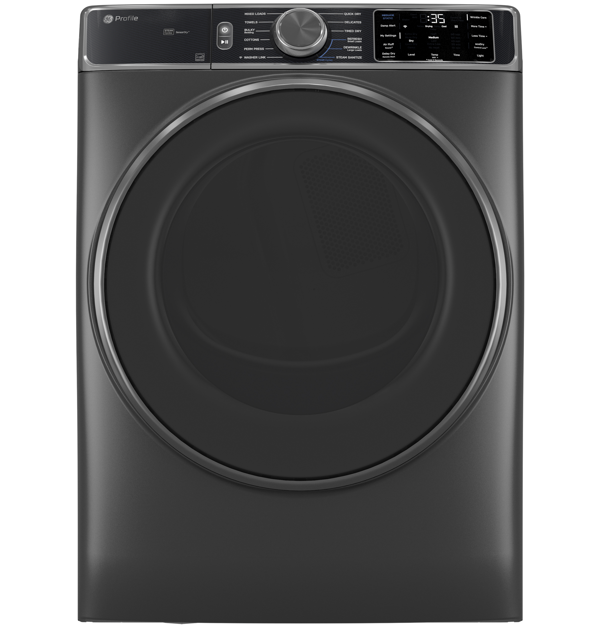 GE Profile GE Profile™ ENERGY STAR® 7.8 cu. ft. Capacity Smart Front Load Gas Dryer with Steam and Sanitize Cycle