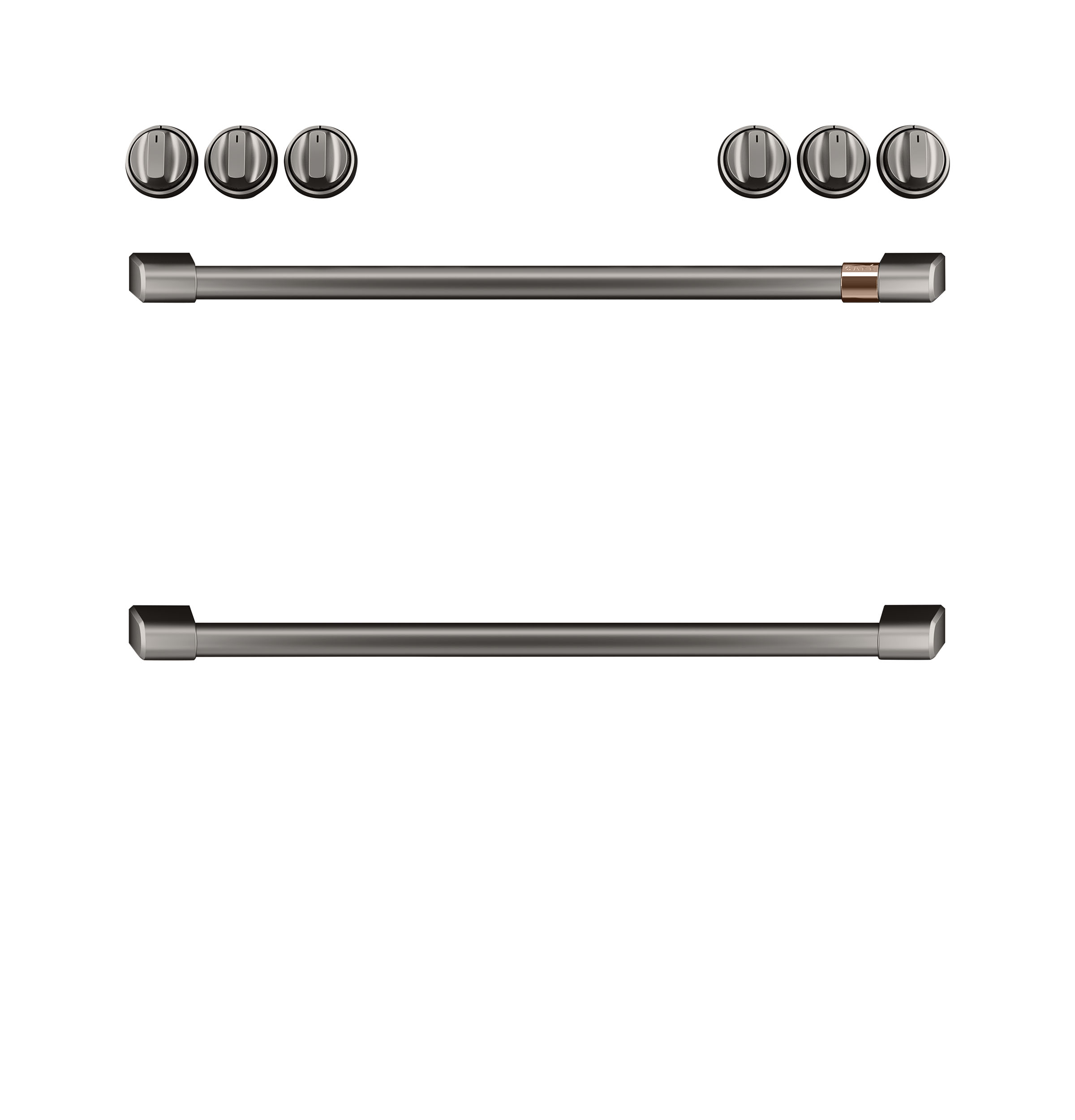 Cafe CAFÉ™ Front Control Gas Knobs and Handles - Brushed Black