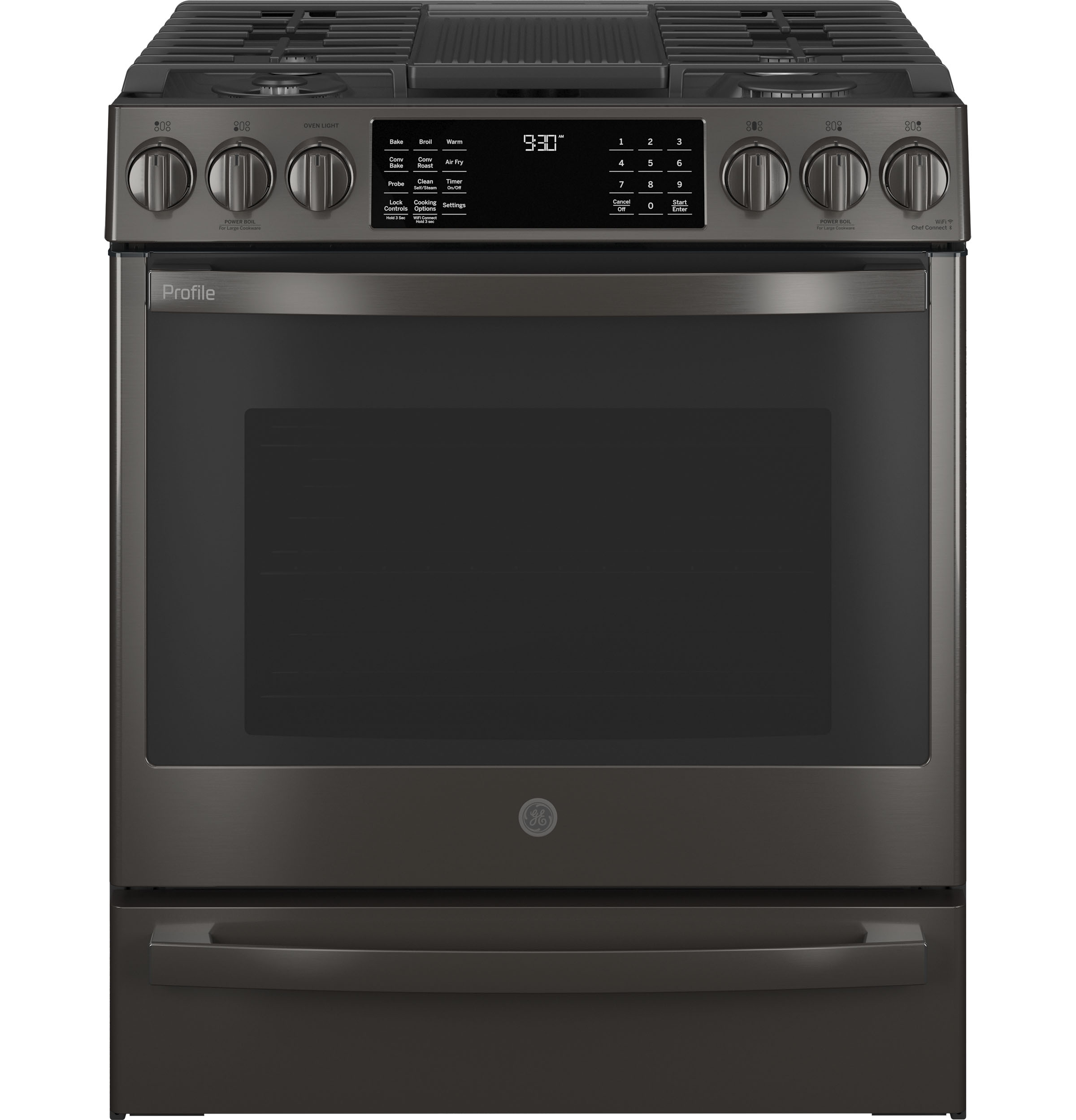 GE Profile GE Profile™ 30" Smart Slide-In Front-Control Gas Range with No Preheat Air Fry