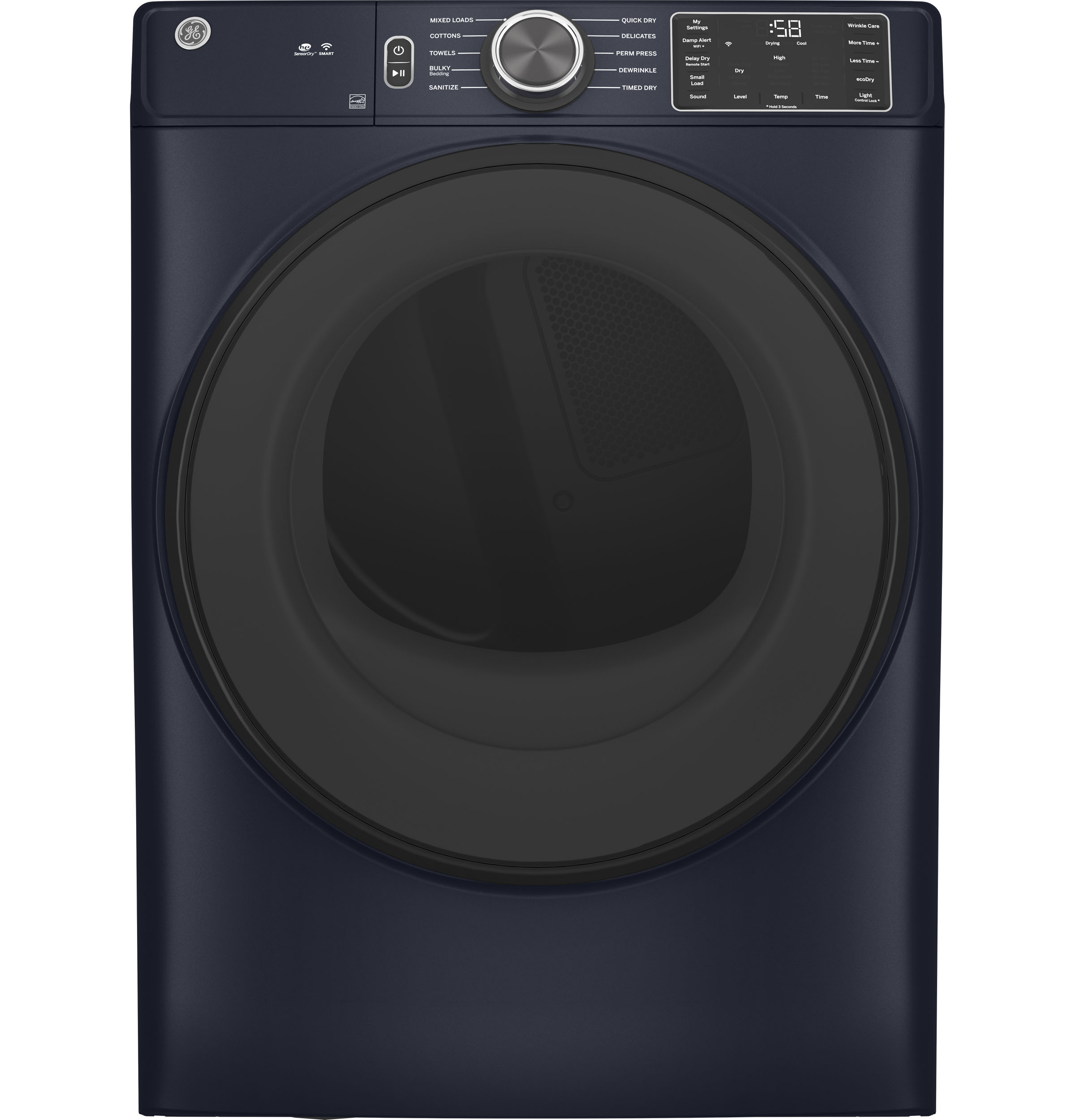 GE GE® ENERGY STAR® 7.8 cu. ft. Capacity Smart Front Load Gas Dryer with Sanitize Cycle