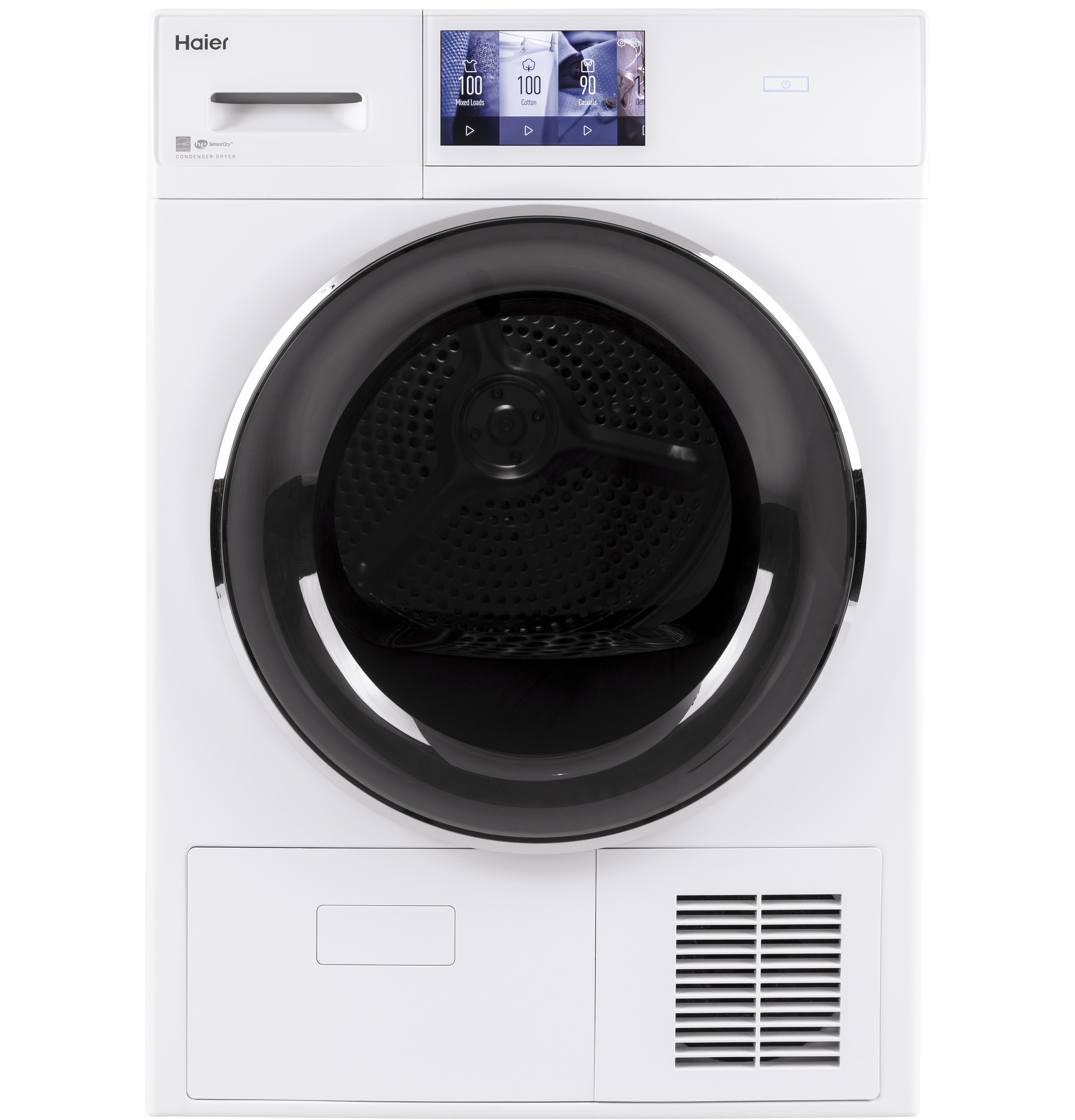 Haier Haier ENERGY STAR® 4.1 cu.ft. Capacity Smart 24" Ventless Condenser Frontload Electric Dryer with Stainless Steel Basket