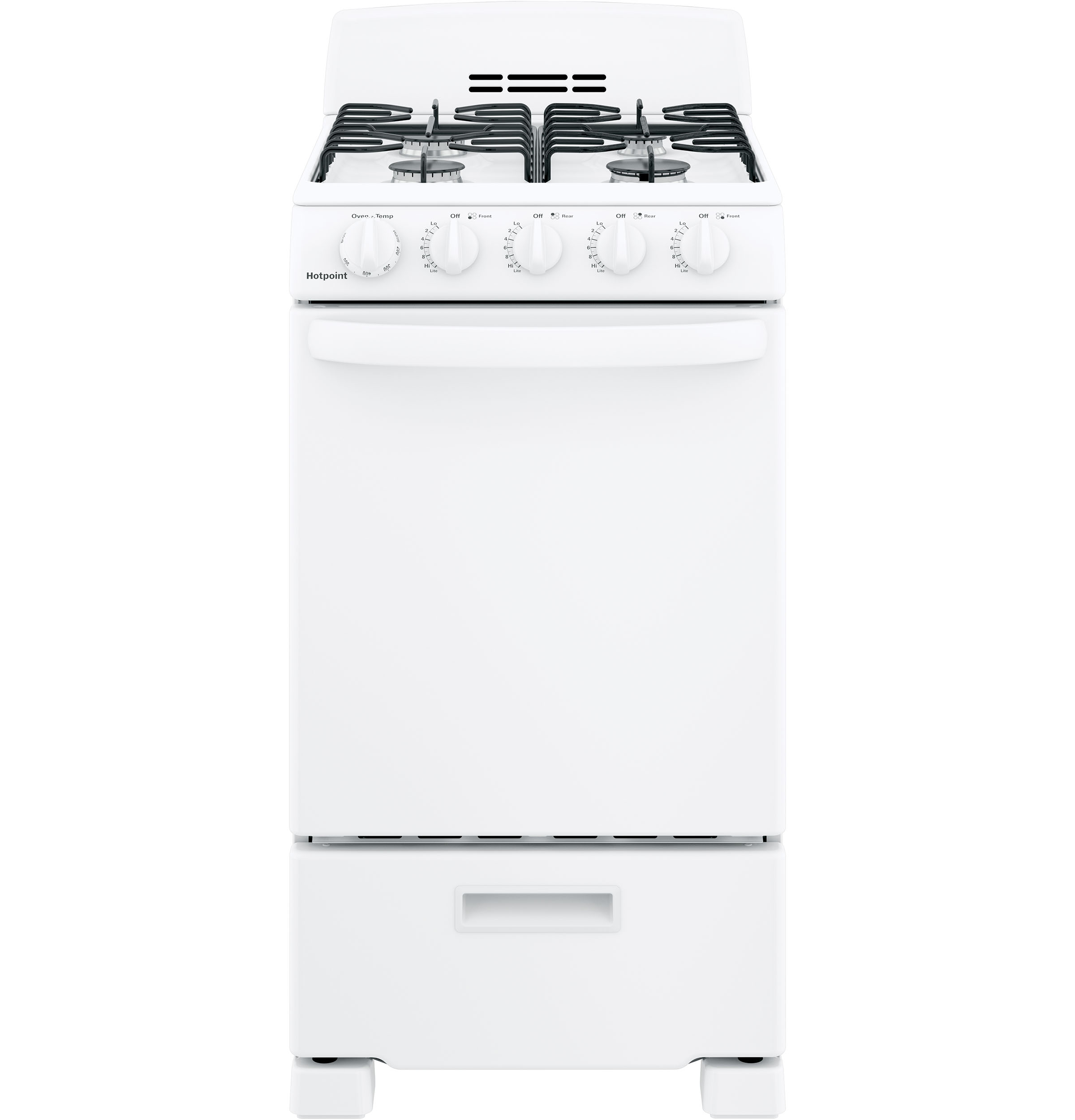 Hotpoint Hotpoint® 20" Front-Control Free-Standing Gas Range with Sealed Burners