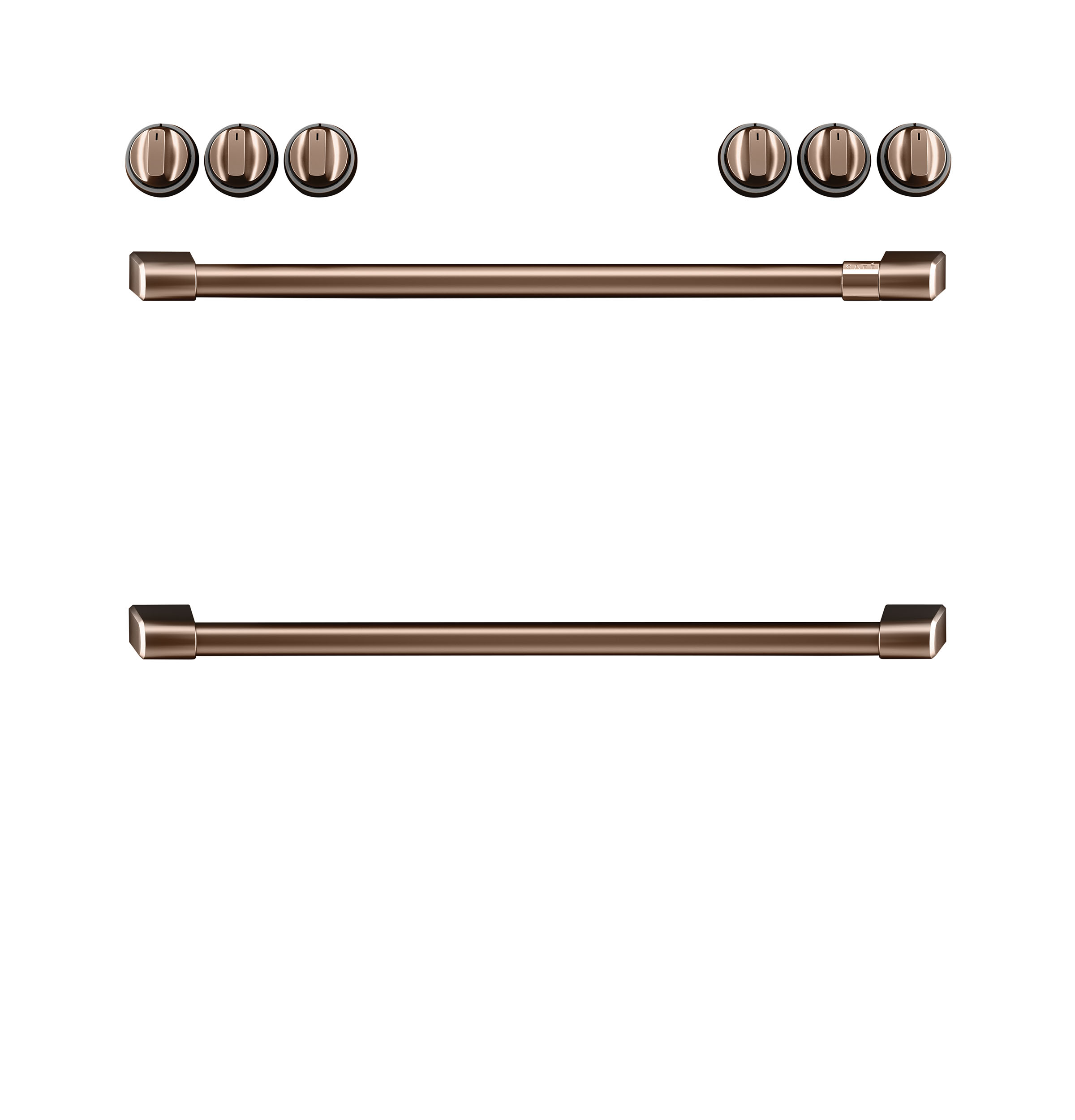 Cafe CAFÉ™ Front Control Induction Knobs and Handles - Brushed Copper