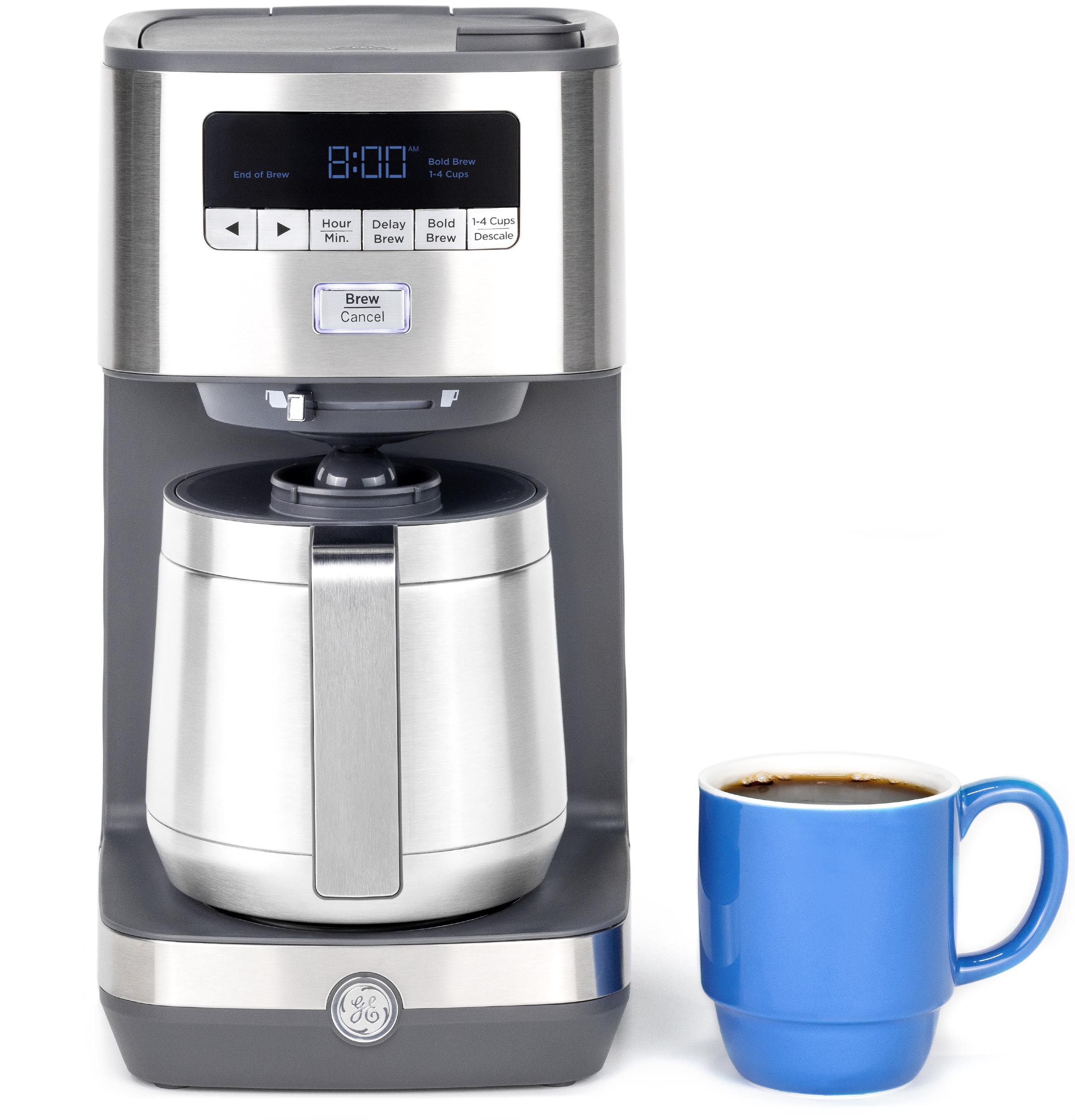 GE GE 10 Cup Drip Coffee Maker with Single Serve