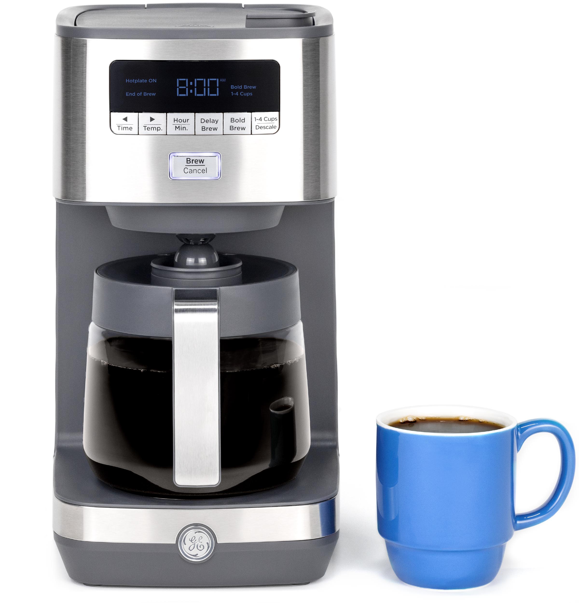 GE GE 12 Cup Drip Coffee Maker with Adjustable Keep Warm Plate