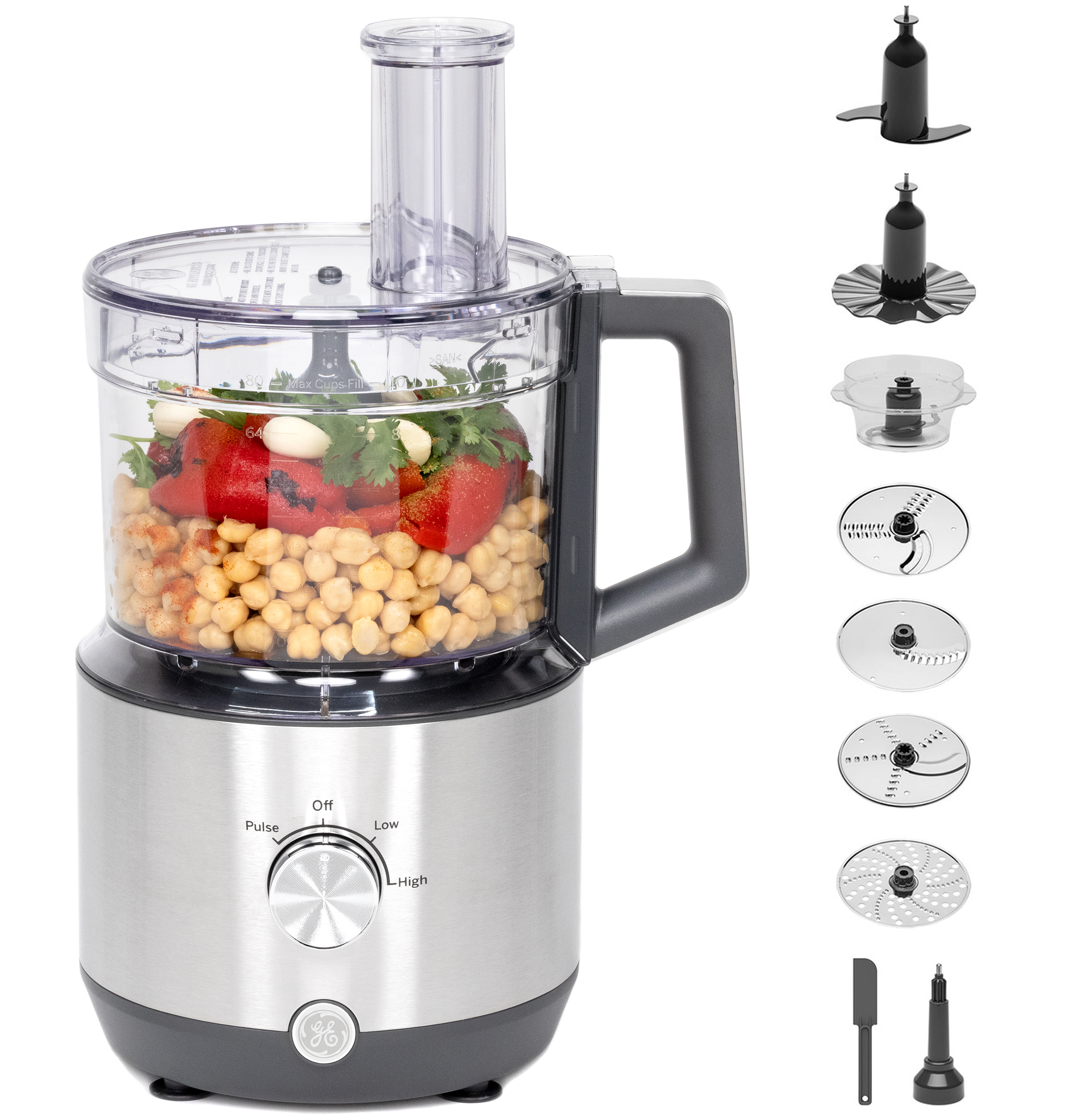 GE GE 12-Cup Food Processor with Accessories