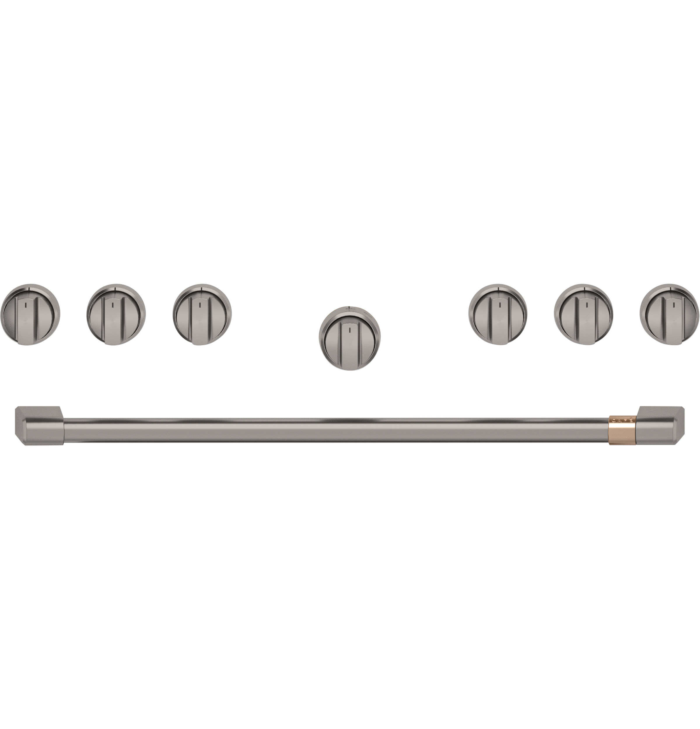 Cafe CAFÉ™ 36" Brushed Black Handle & Knob Set for Pro Range and Rangetop