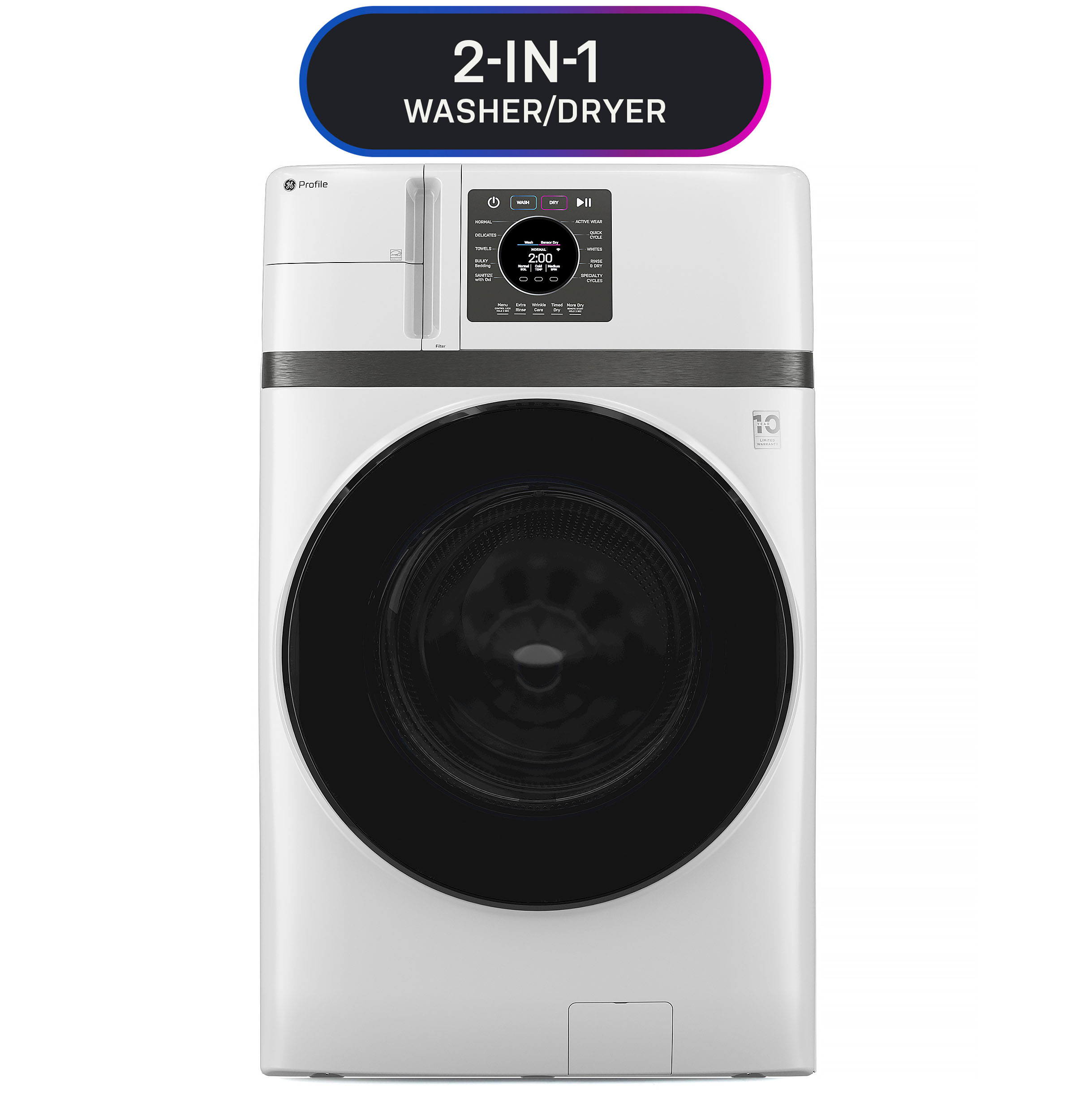 GE Profile GE Profile™ ENERGY STAR® 4.6 cu. ft. Capacity UltraFast Combo with Ventless Inverter Heat Pump Technology Washer/Dryer