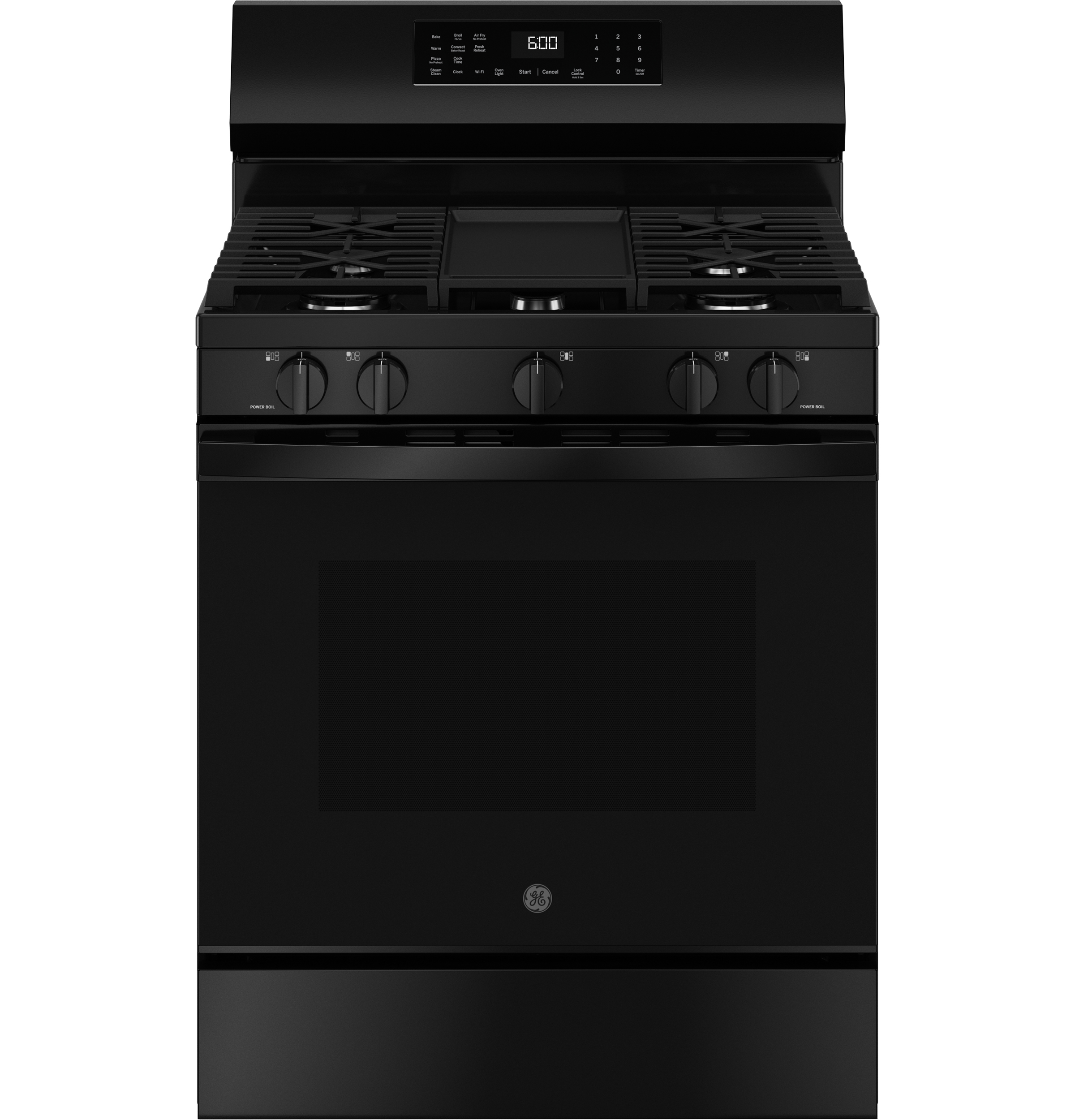 GE GE® 30" Free-Standing Gas Convection Range with No Preheat Air Fry and EasyWash™ Oven Tray