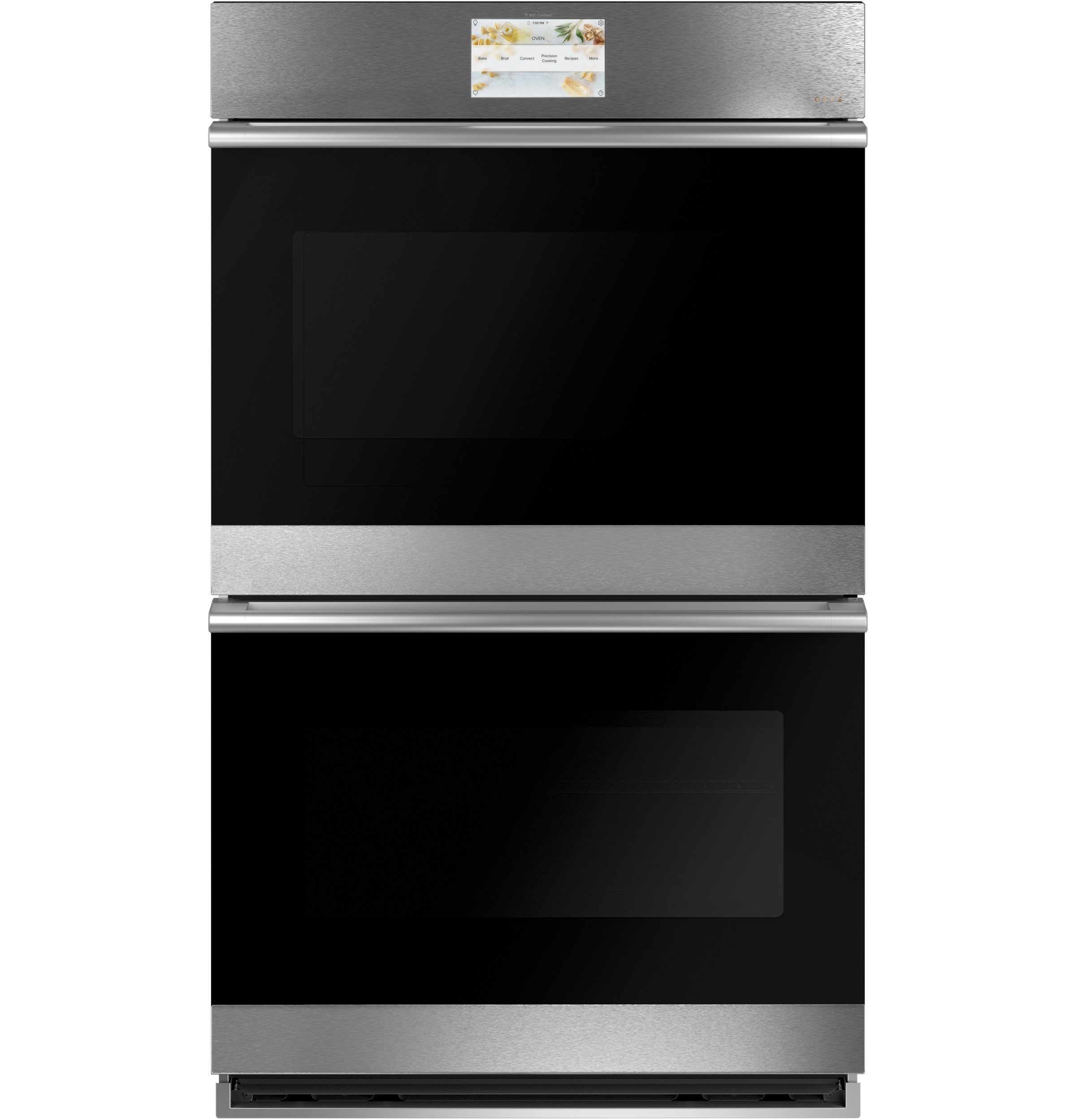 Cafe CAFÉ™ 30" Smart Double Wall Oven with Convection in Platinum Glass