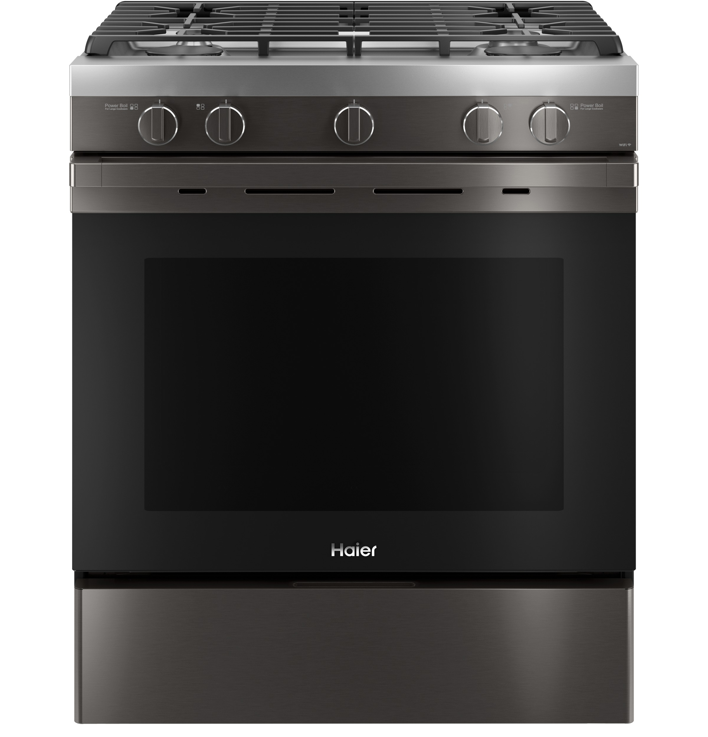 Haier 30" Smart Slide-In Gas Range with Convection