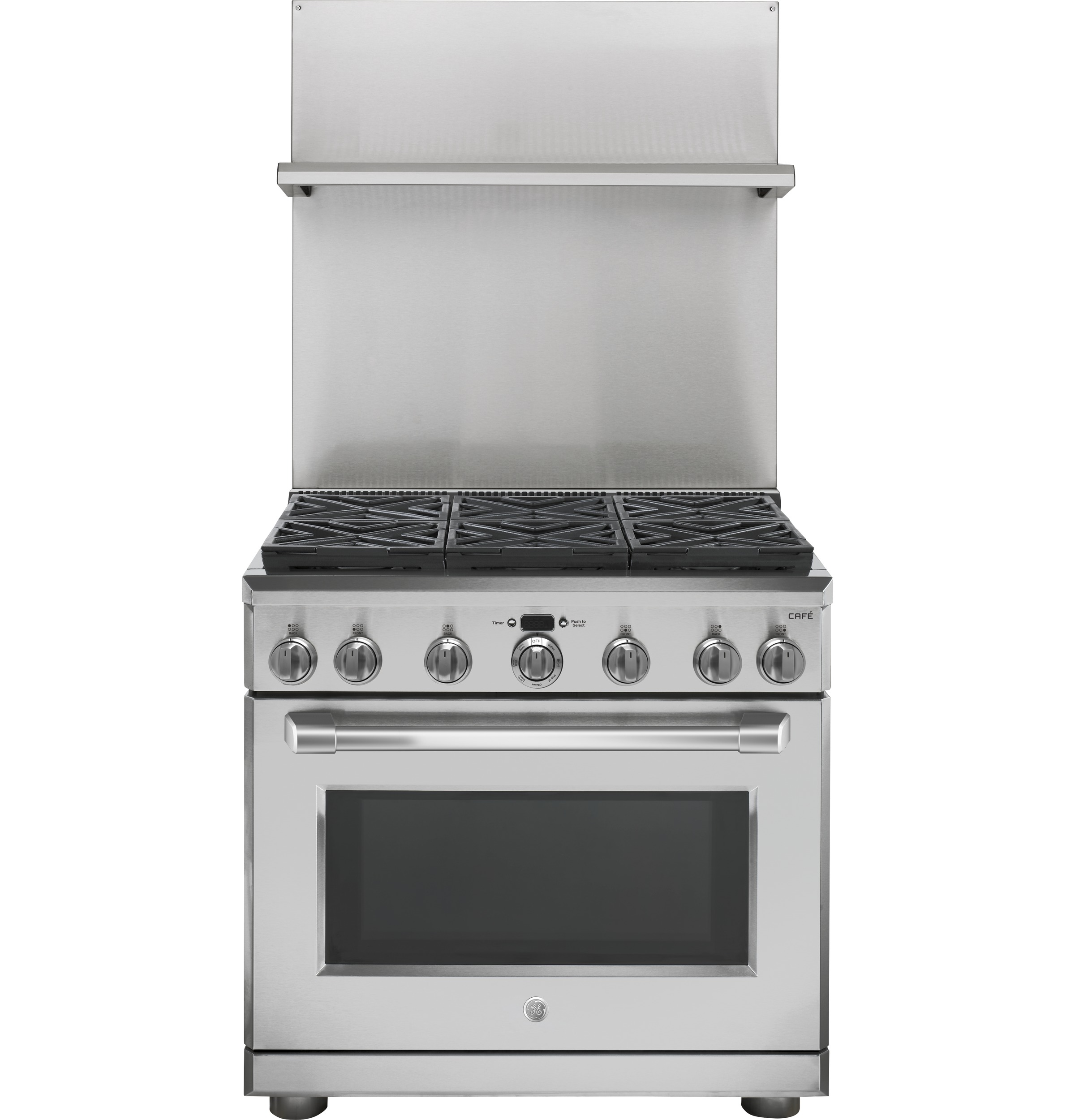 GE 36" Professional 30"-36" Adjustable Height Backsplash with Shelf