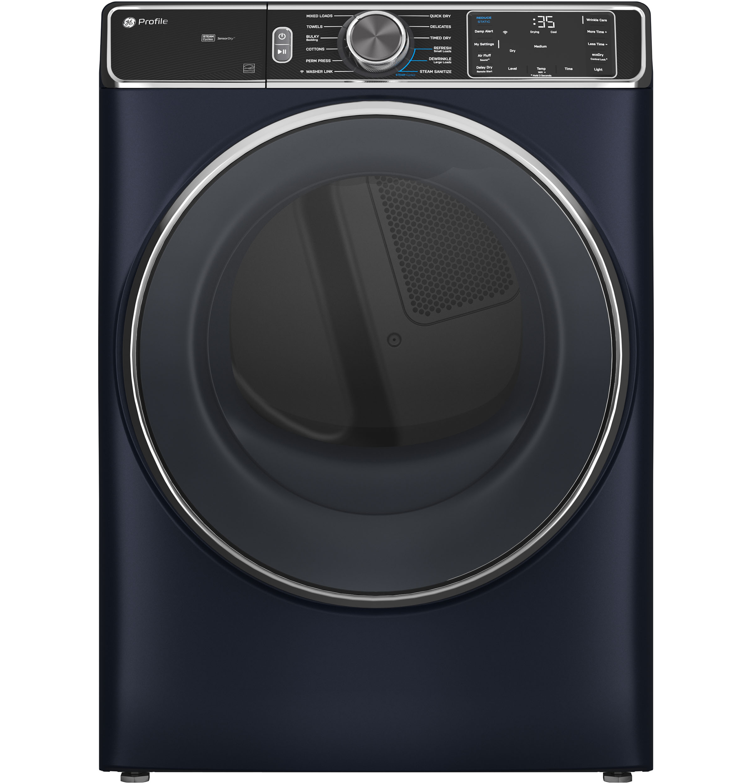 GE Profile GE Profile™ 7.8 cu. ft. Capacity Smart Front Load Electric Dryer with Steam and Sanitize Cycle