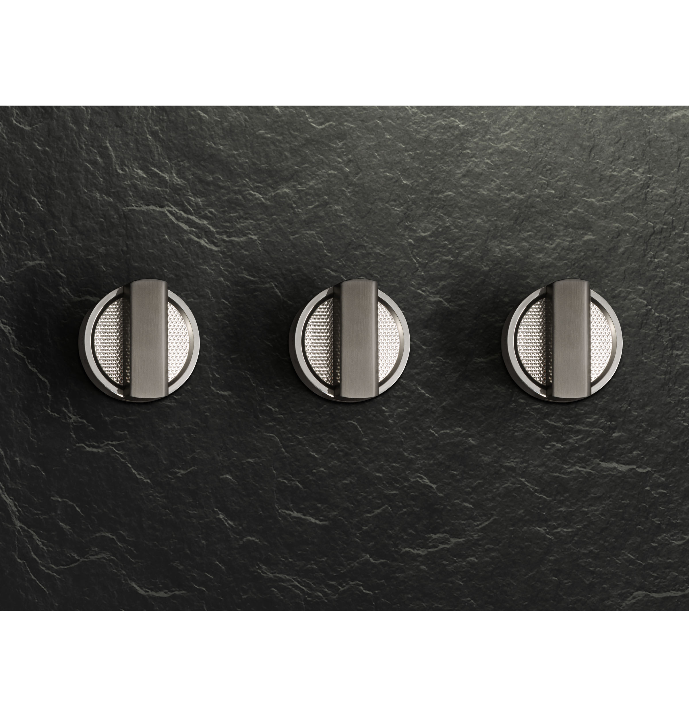 Monogram Monogram 36" Designer Collection Titanium Knobs for Pro Range