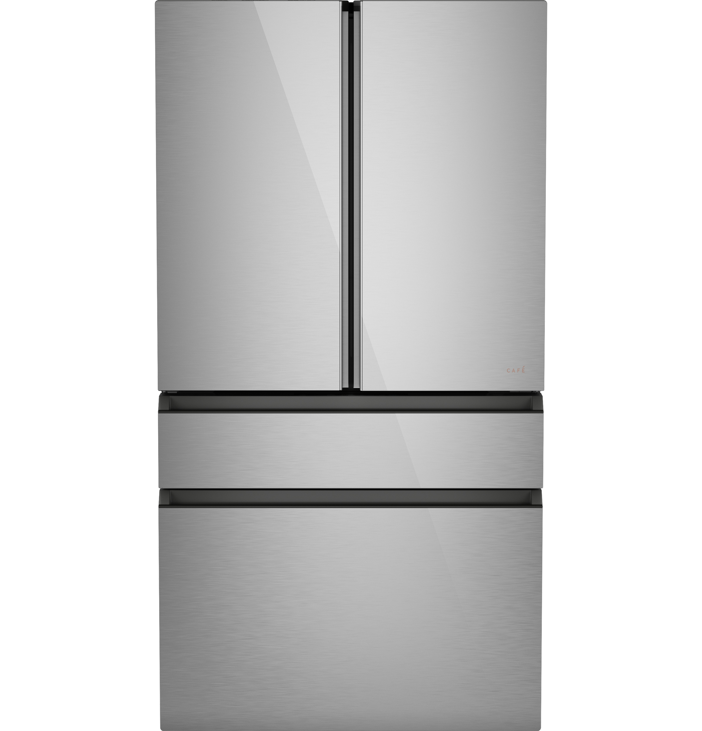 Cafe CAFÉ™ ENERGY STAR® 28.7 Cu. Ft. Smart 4-Door French-Door Refrigerator in Platinum Glass With Dual-Dispense AutoFill Pitcher