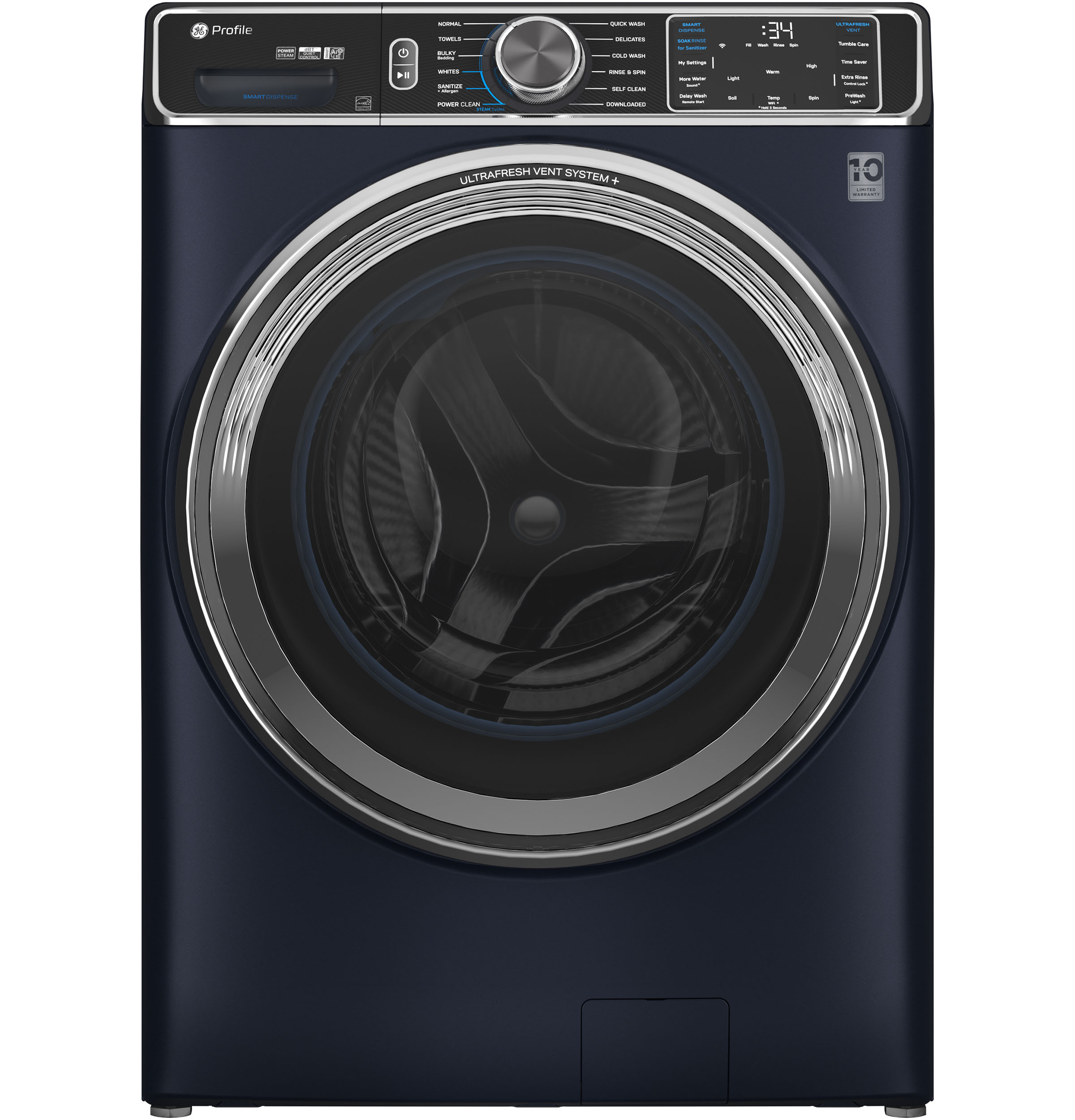 GE Profile GE Profile™ 5.3 cu. ft. Capacity Smart Front Load ENERGY STAR® Washer with UltraFresh™ Vent System+ with OdorBlock™