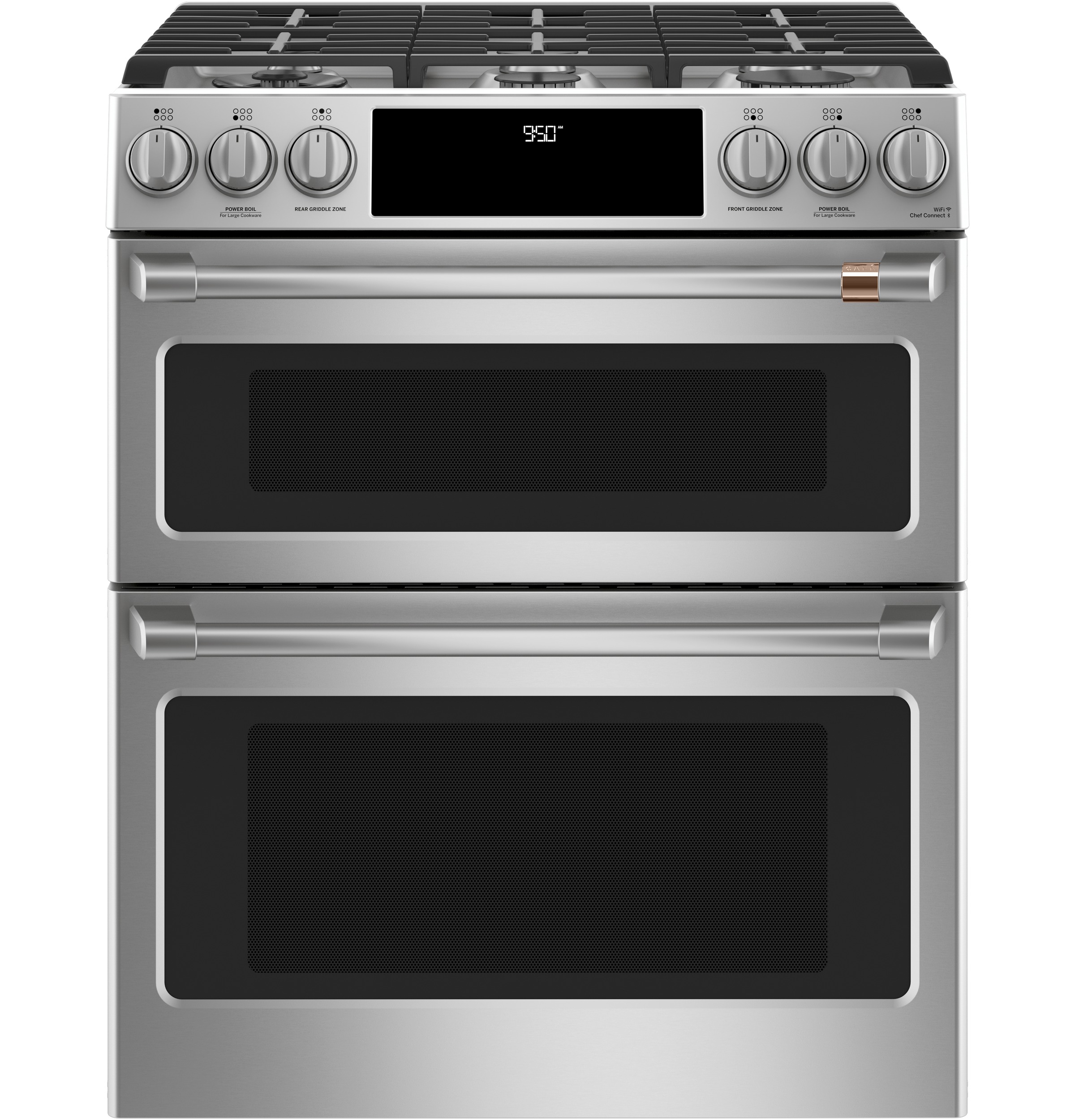Cafe CAFÉ™ 30" Smart Slide-In, Front-Control, Dual-Fuel, Double-Oven Range with Convection