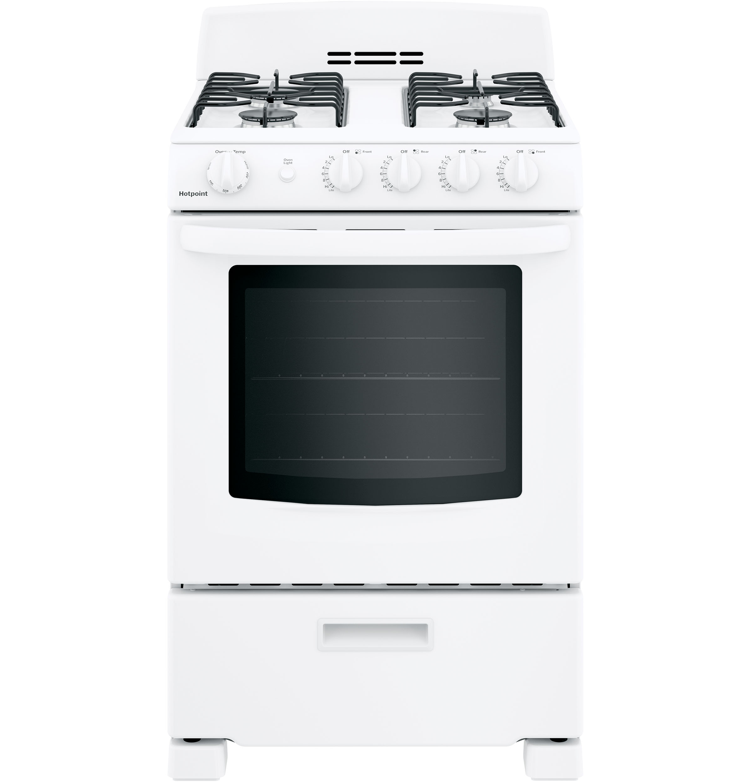 Hotpoint Hotpoint® 24" Front-Control Free-Standing Gas Range with Large Window