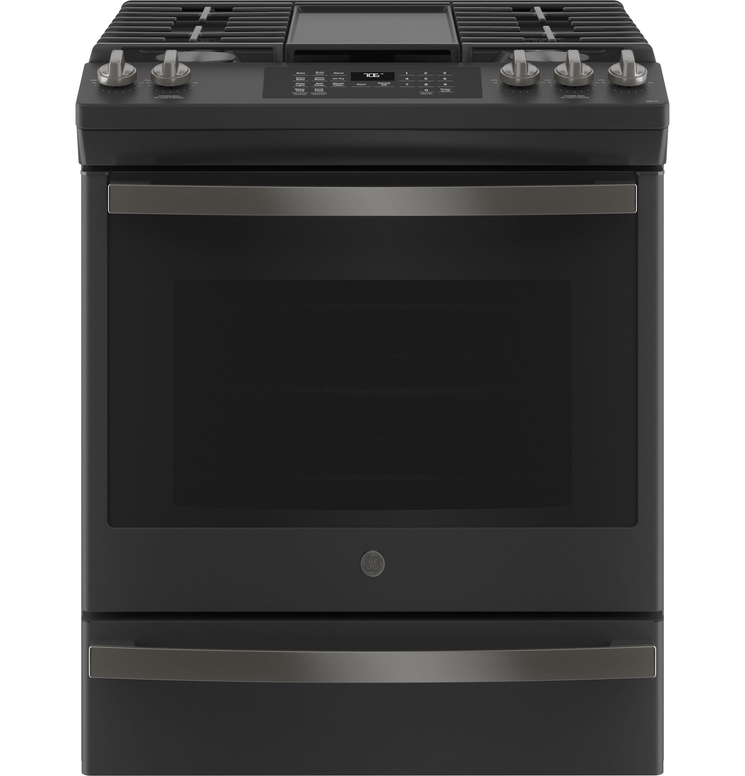 GE GE® 30" Slide-In Front-Control Convection Gas Range with No Preheat Air Fry