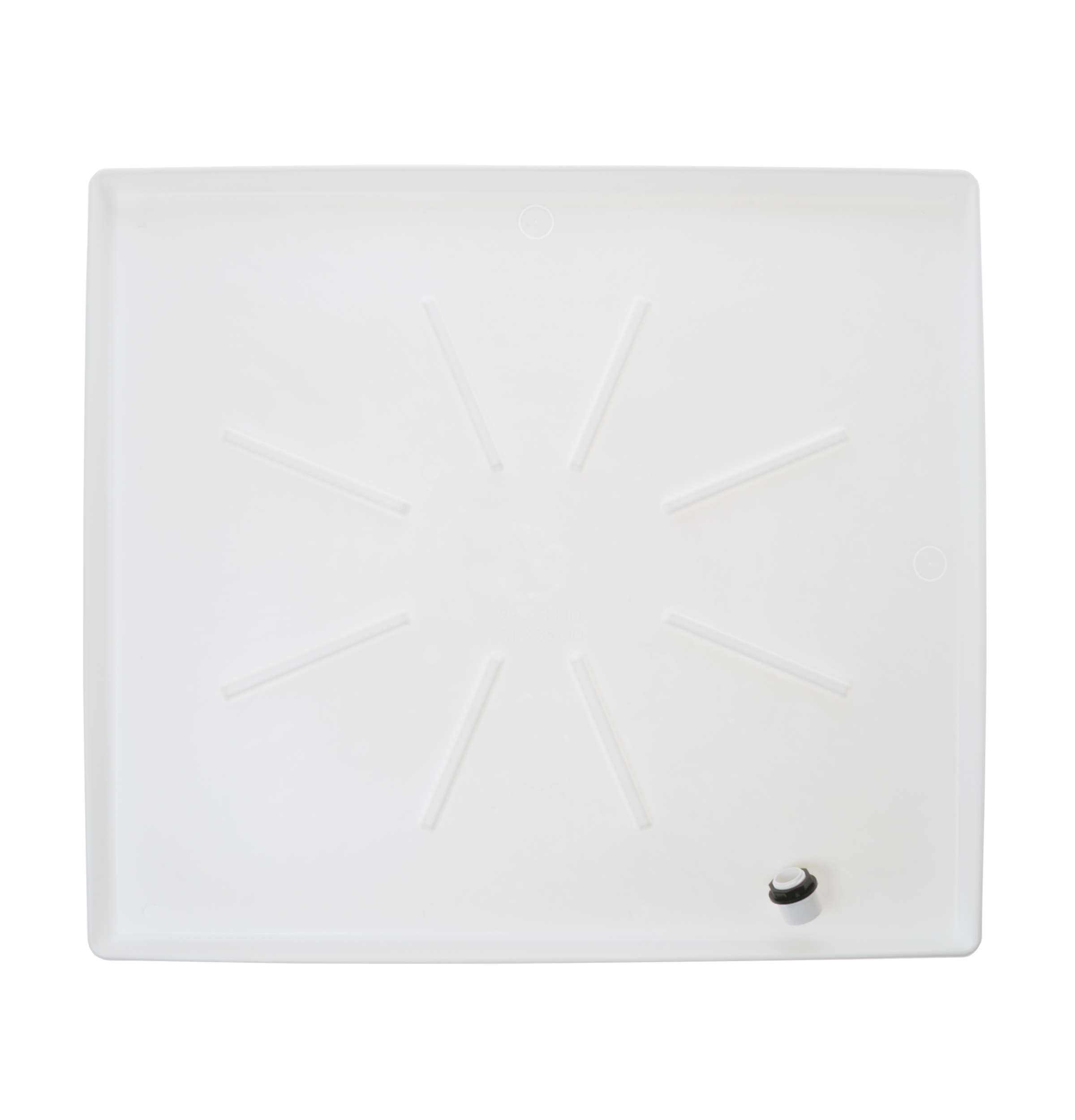 GE UNIVERSAL WASHING MACHINE FLOOR TRAY - White