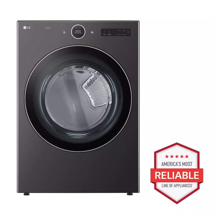 LG 7.4 cu. ft. Ultra Large Capacity Smart Front Load Gas Dryer with Built-In Intelligence & TurboSteam