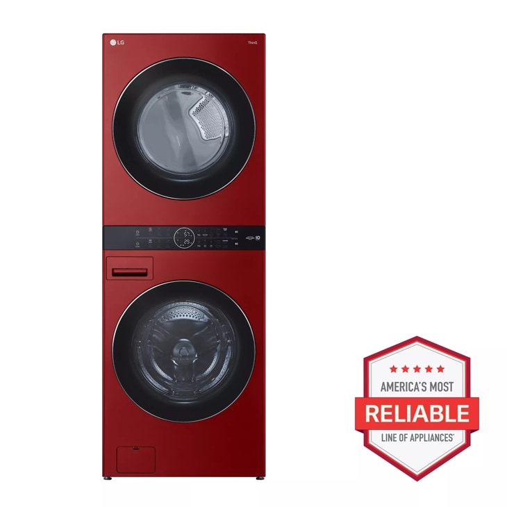 LG Single Unit Front Load LG WashTower with Center Control 4.5 cu. ft. Washer and 7.4 cu. ft. Gas Dryer