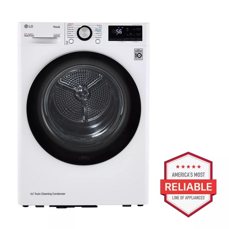 LG 4.2 cu. ft. Smart Wi-Fi Enabled Compact Front Load Dryer with Dual Inverter HeatPump Technology