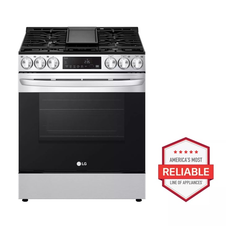 LG 5.8 cu ft. Smart Wi-Fi Enabled Fan Convection Gas Slide-in Range with Air Fry & EasyClean