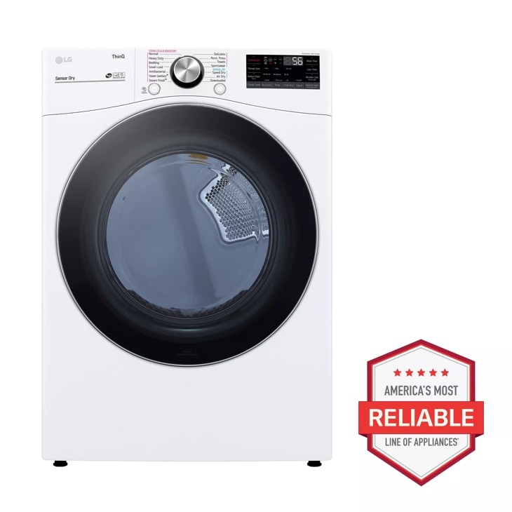 LG 7.4 cu. ft. Ultra Large Capacity Smart Wi-Fi Enabled Front Load Gas Dryer with TurboSteam and Built-In Intelligence