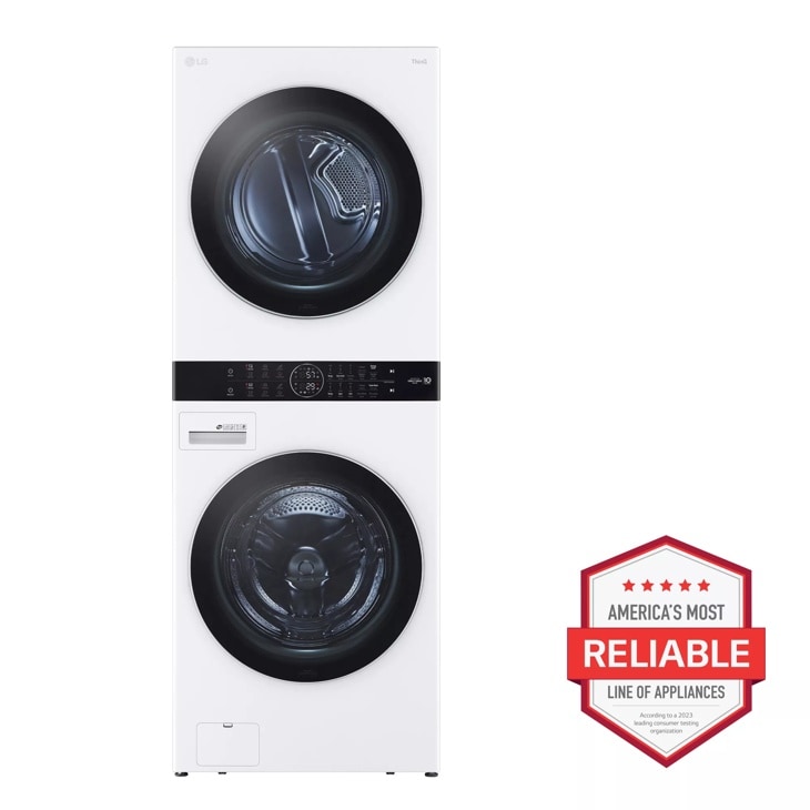 LG Single Unit Front Load LG WashTower with Center Control 4.5 cu. ft. Washer and 7.4 cu. ft. Electric Dryer