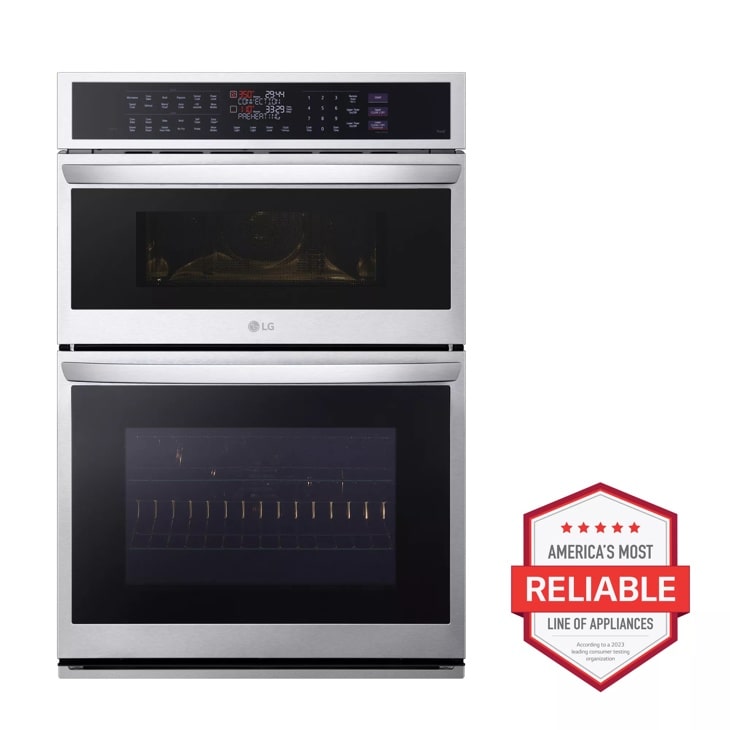 LG 1.7/4.7 cu. ft. Smart Combination Wall Oven with InstaView, True Convection, Air Fry, and Steam Sous Vide