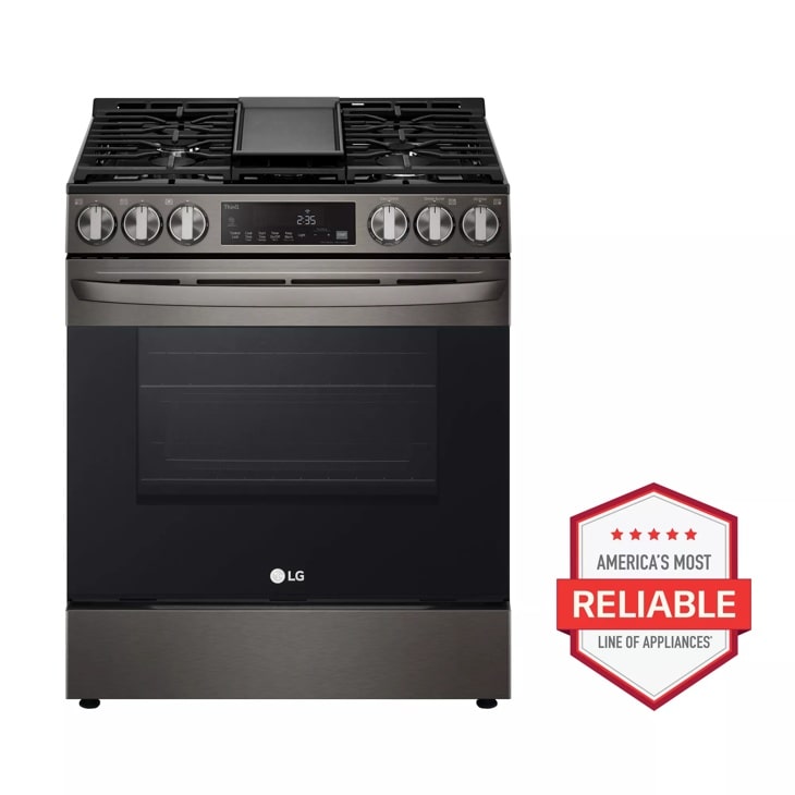 LG 5.8 cu ft. Smart Wi-Fi Enabled Fan Convection Gas Slide-in Range with Air Fry & EasyClean