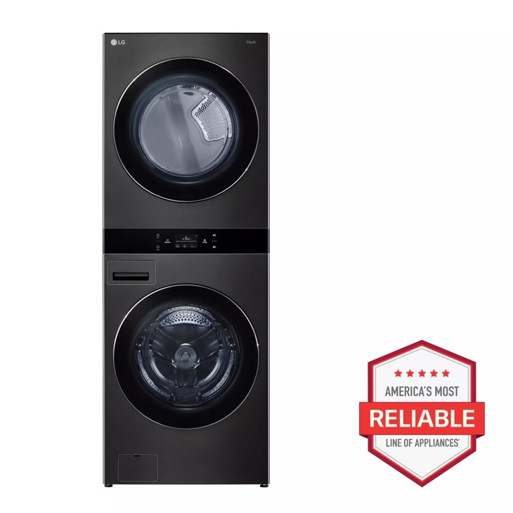 LG Single Unit Front Load LG WashTowerw. Center Control 5.0 cu.ft. Washer & 7.4 cu.ft. Electric Dryer