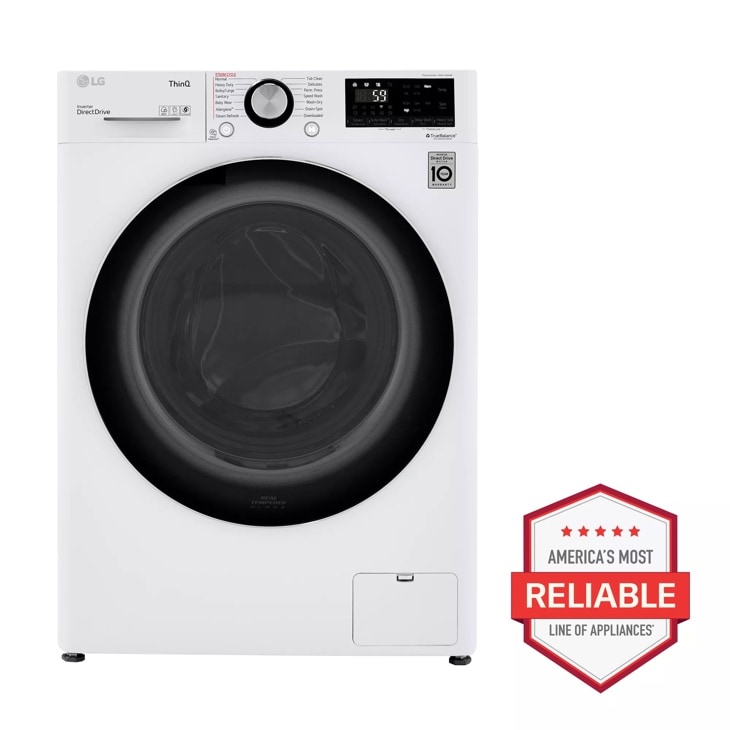 LG 2.4 cu. ft. Smart Wi-Fi Enabled Compact Front Load All-In-One Washer/Dryer Combo with Built-In Intelligence