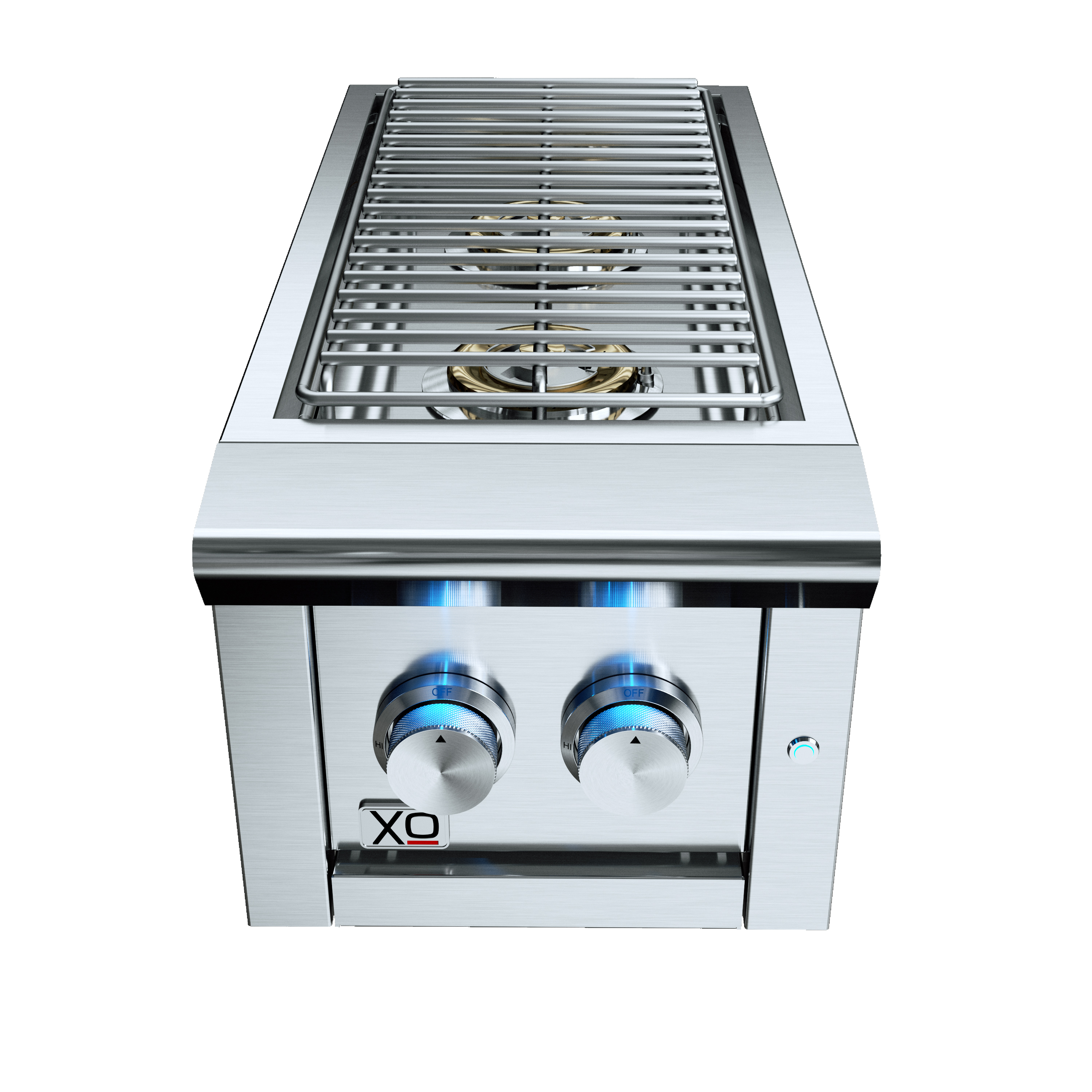 XO Appliances 13 304 Stainless Steel Double Side Burner NG